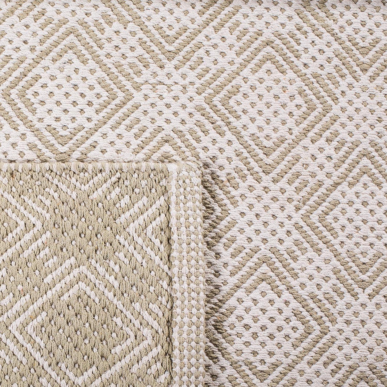 SAFAVIEH Cotton Kilim KLC222C Handwoven Beige / Ivory Rug