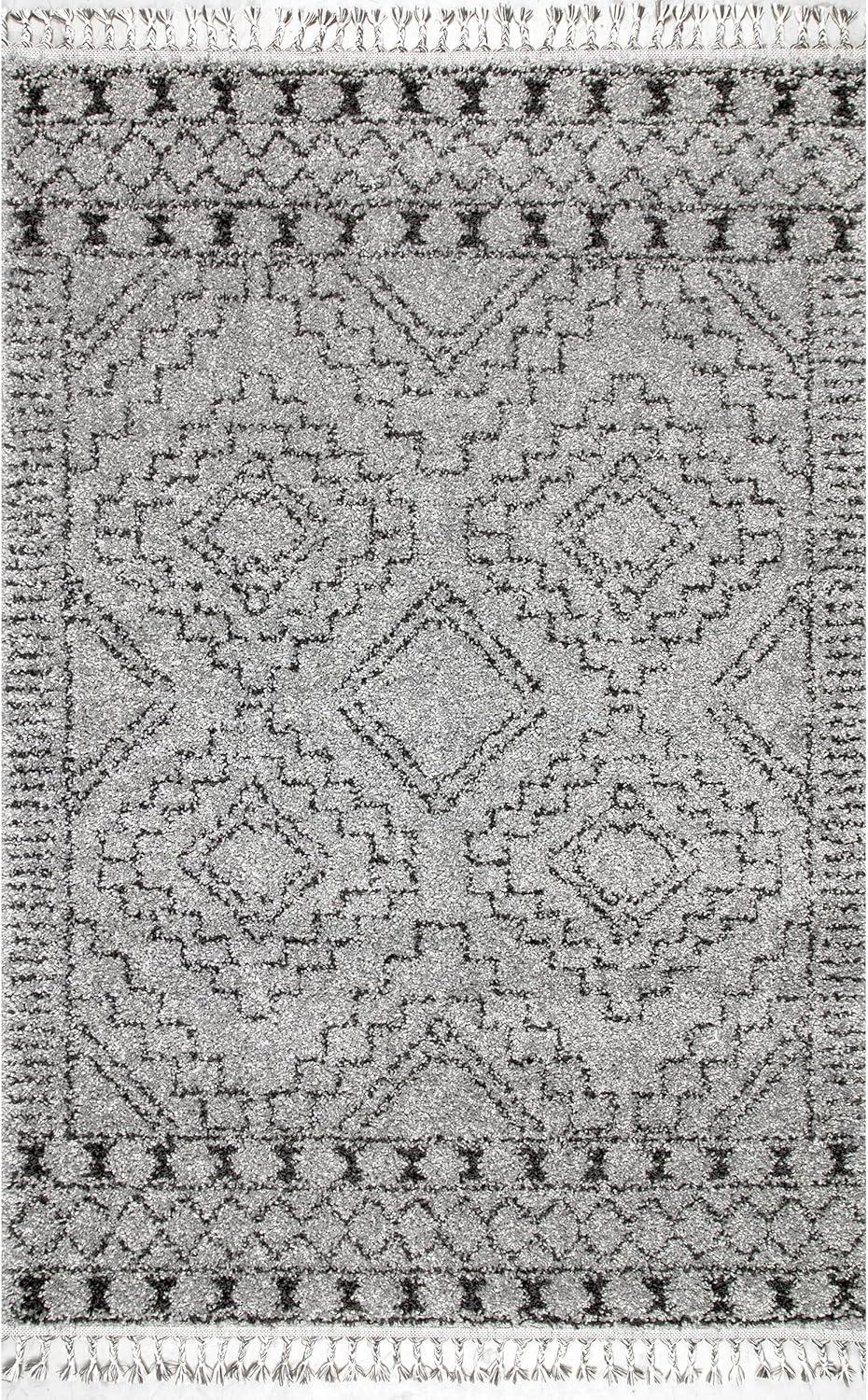 Nuloom Vasiliki Moroccan Global Tassel Indoor Area Rug