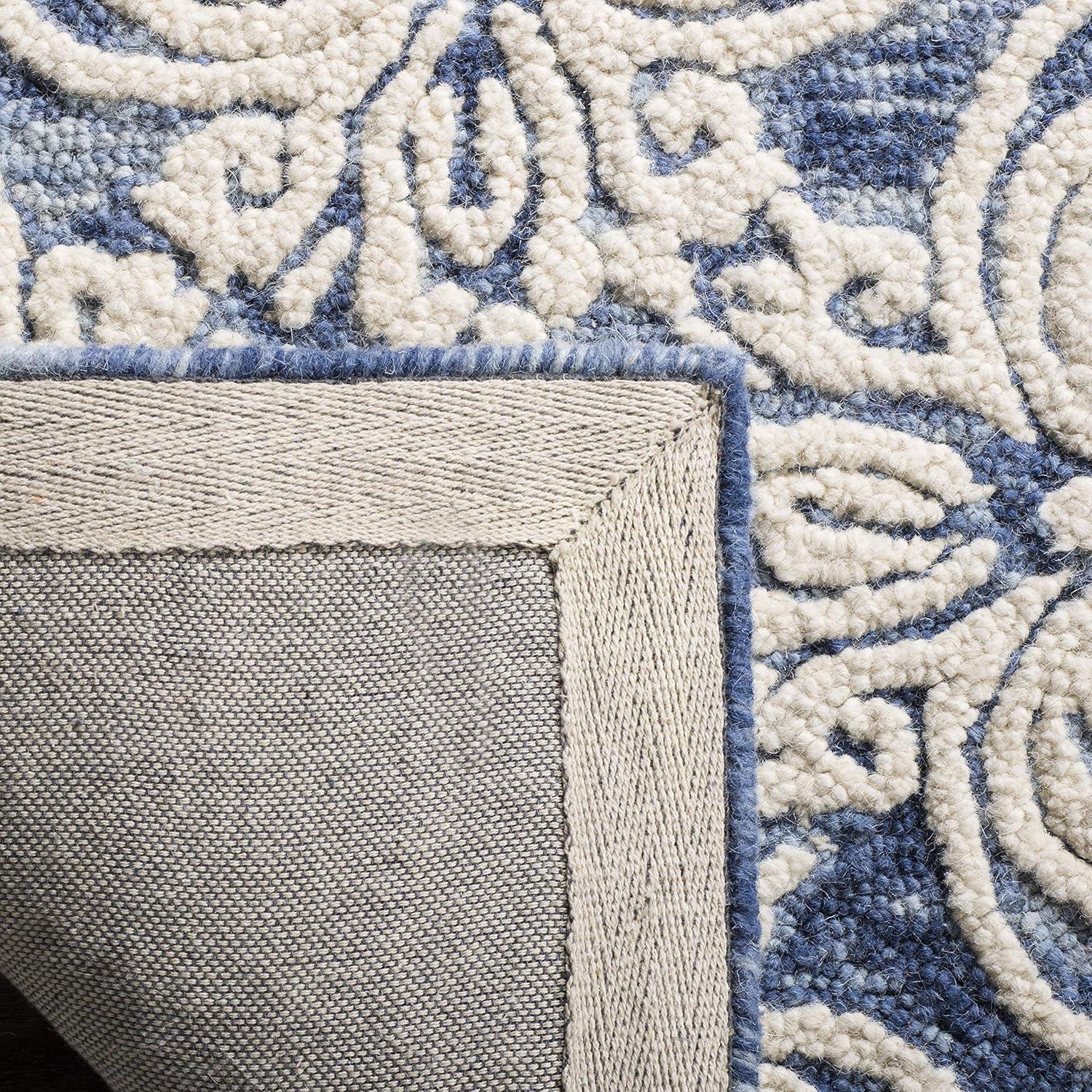 Blossom BLM103 Hand Tufted Runner Rug - Blue/Ivory - 2'3"x8' - Safavieh.
