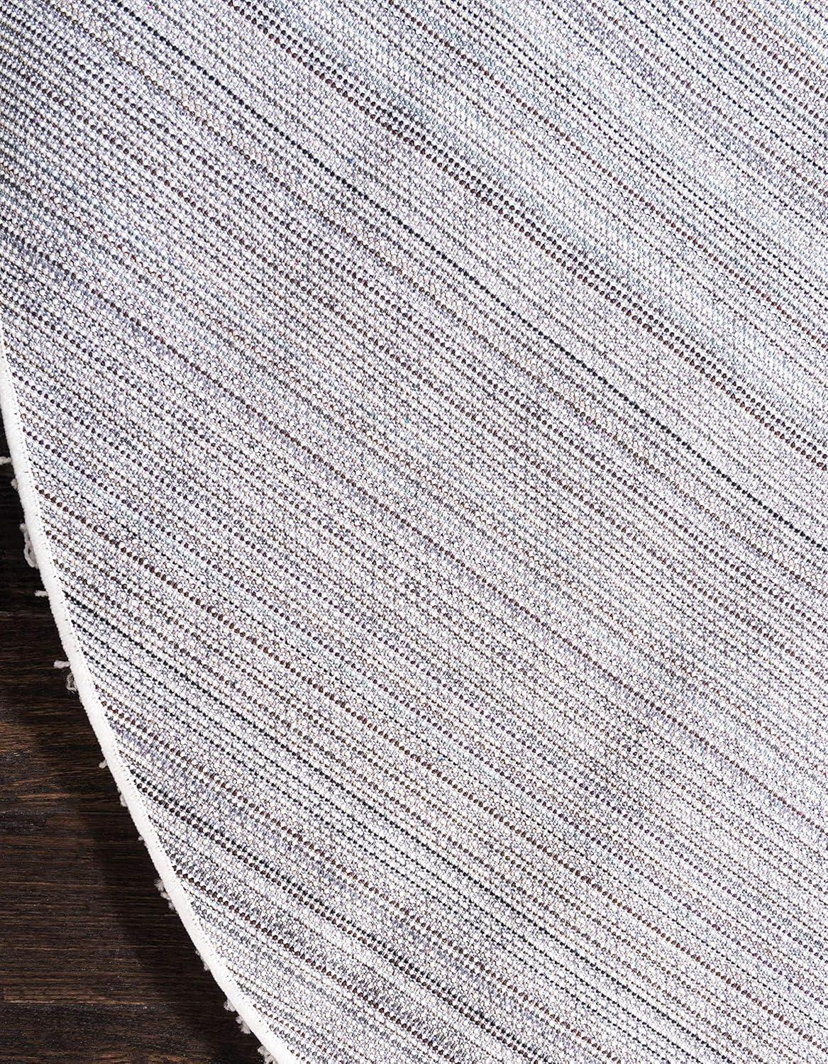 Unique Loom 6' 1 x 6' 1 Solid Shag Snow White Area Rug