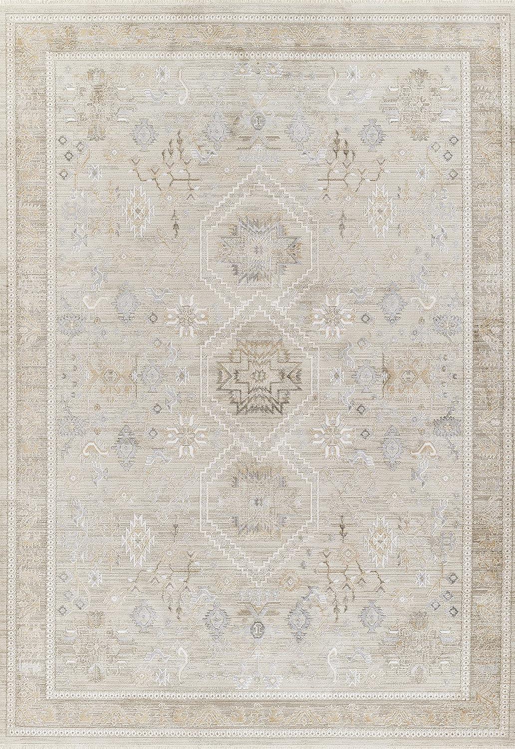 Momeni Cambridge Viscose and PES Traditional Grey Area Rug 2'2" X 3'11"