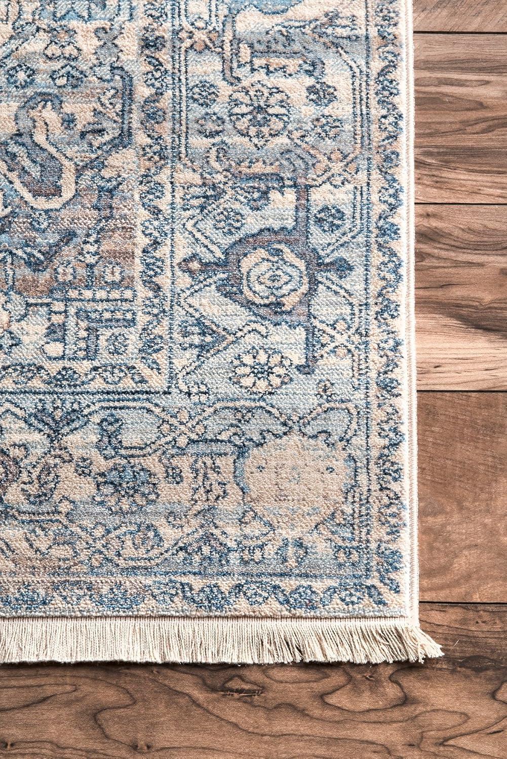 Nuloom Harriet Vintage Medallion Fringe Area Rug