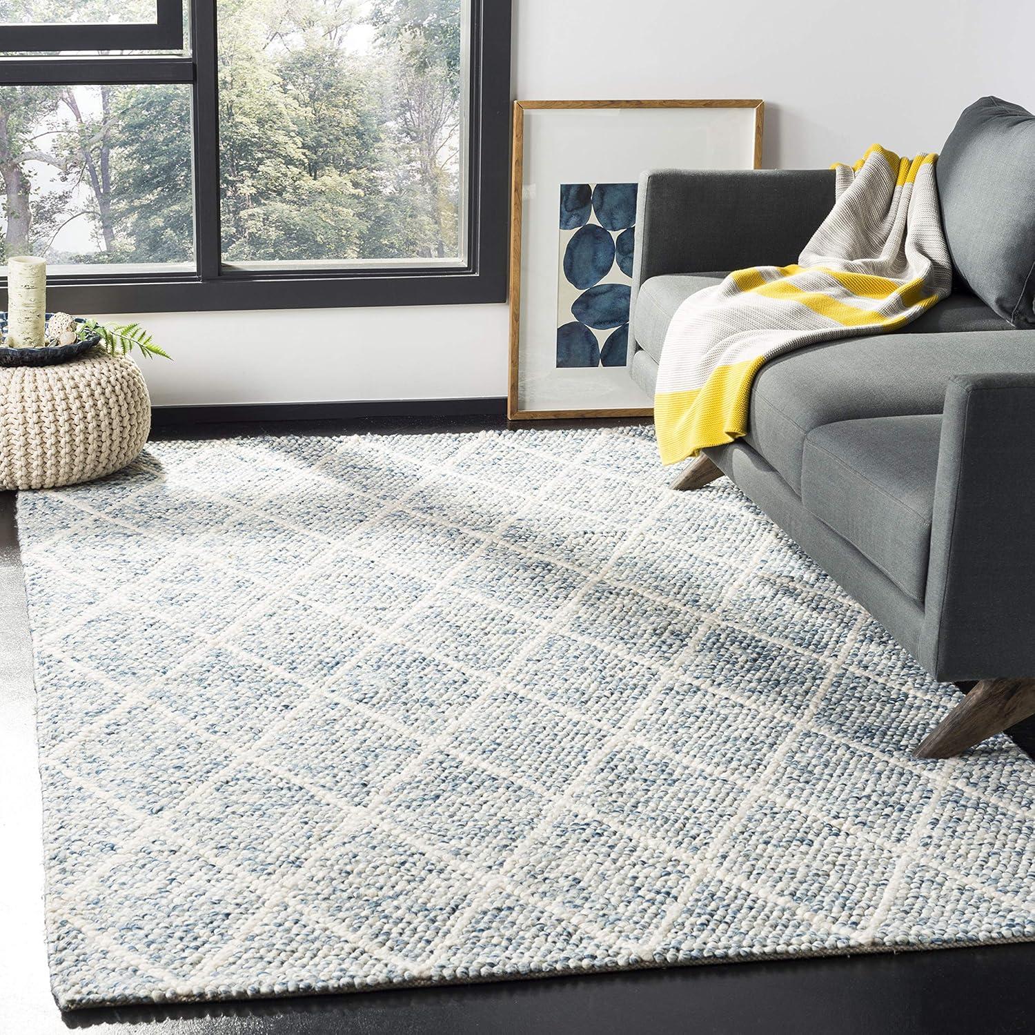 Natura NAT712 Hand Woven Area Rug - Ivory/Blue - 6'x9' - Safavieh.