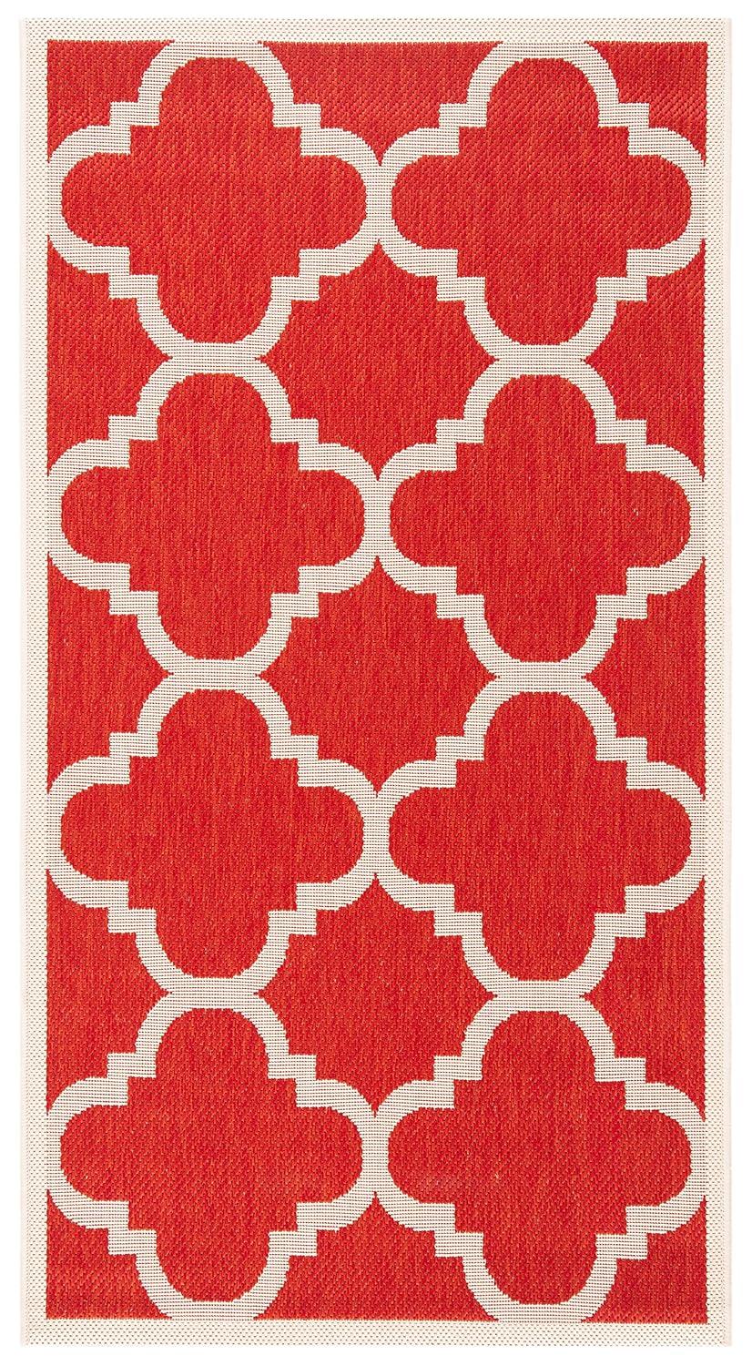 Courtyard CY6243 Power Loomed Indoor and Outdoor Accent Rug - Red - 2'7"x5' - Safavieh