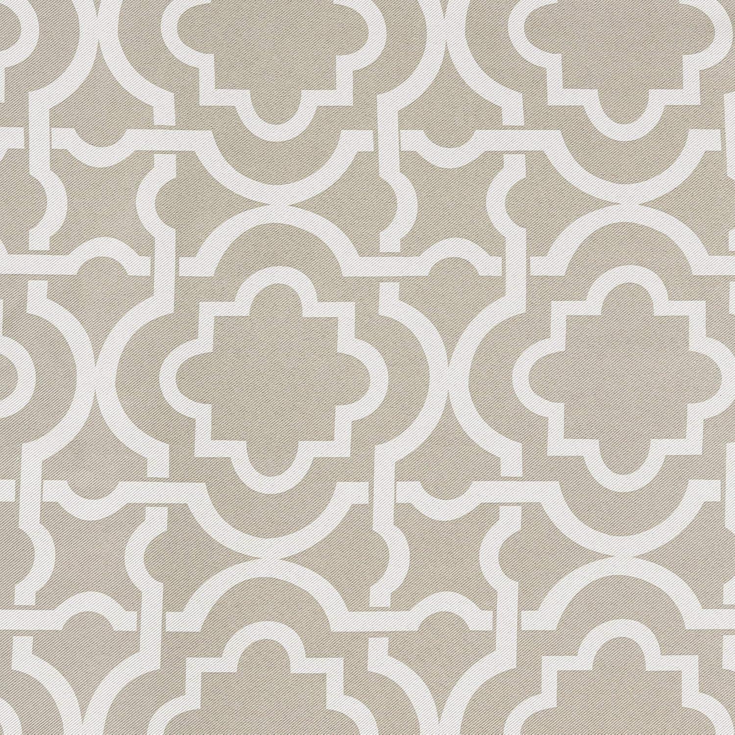 40"x95" Sun Zero Blackout Barnett Trellis Grommet Curtain Panel Taupe: Modern Geometric, Energy Efficient, Noise Reduction