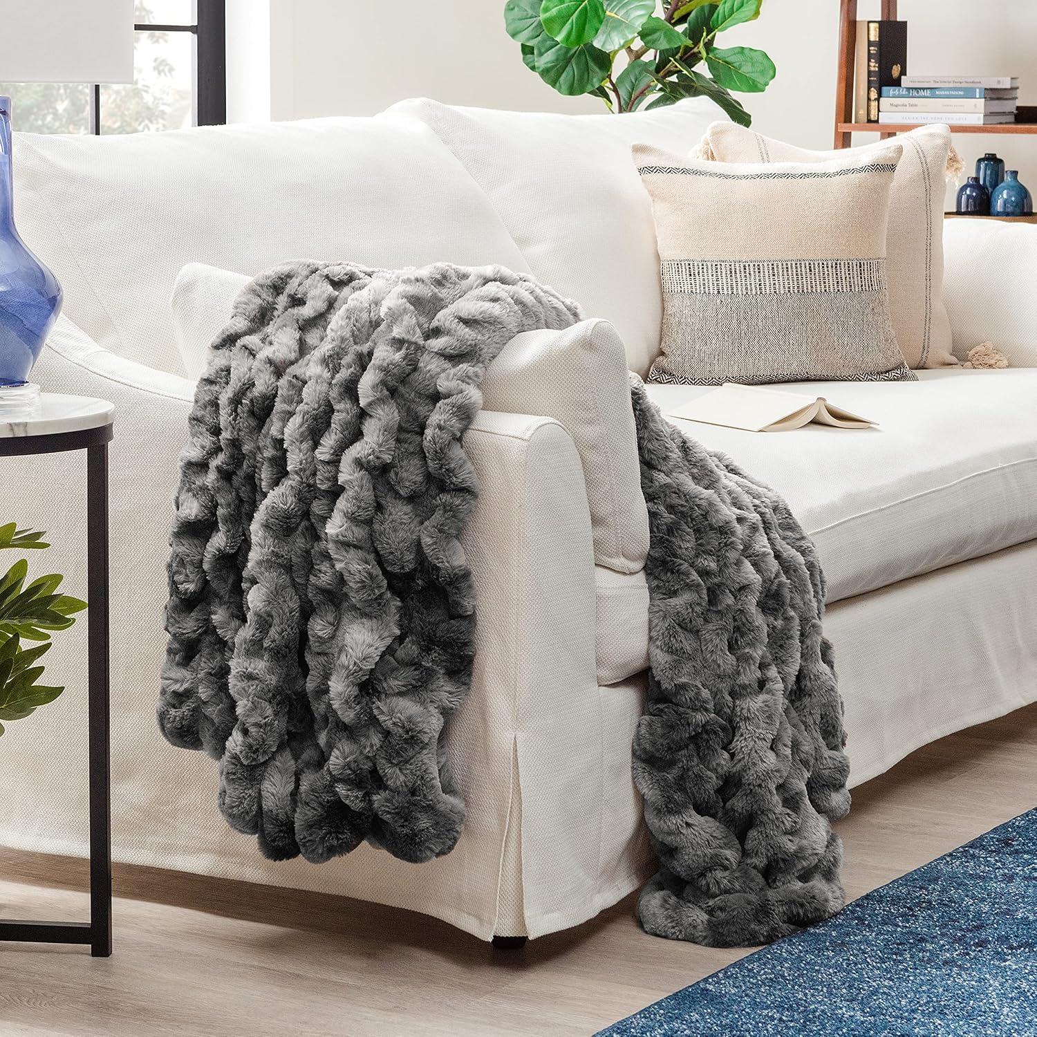 Chanasya Faux Fur Throw