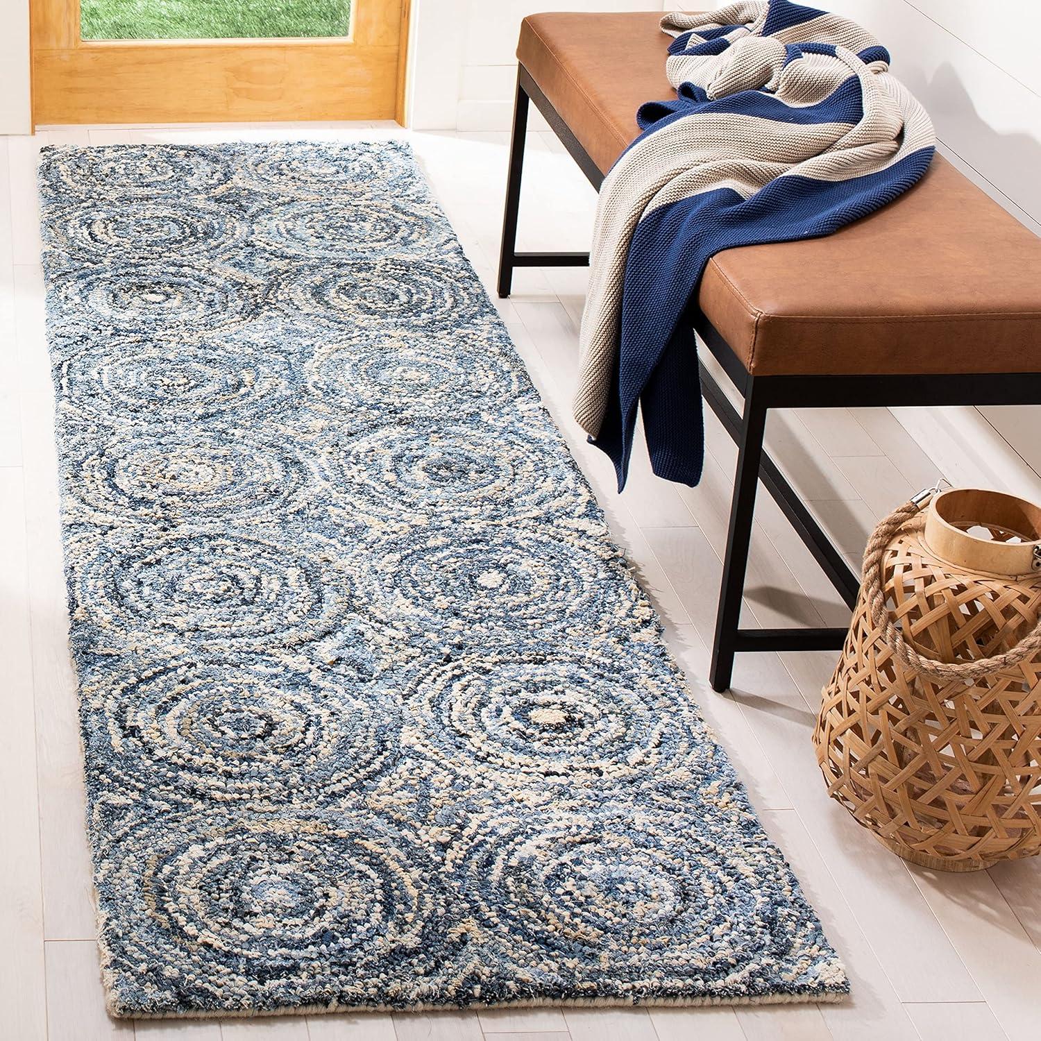 Nantucket NAN214 Hand Tufted Indoor Area Rug - Blue - 8'x10' - Safavieh.
