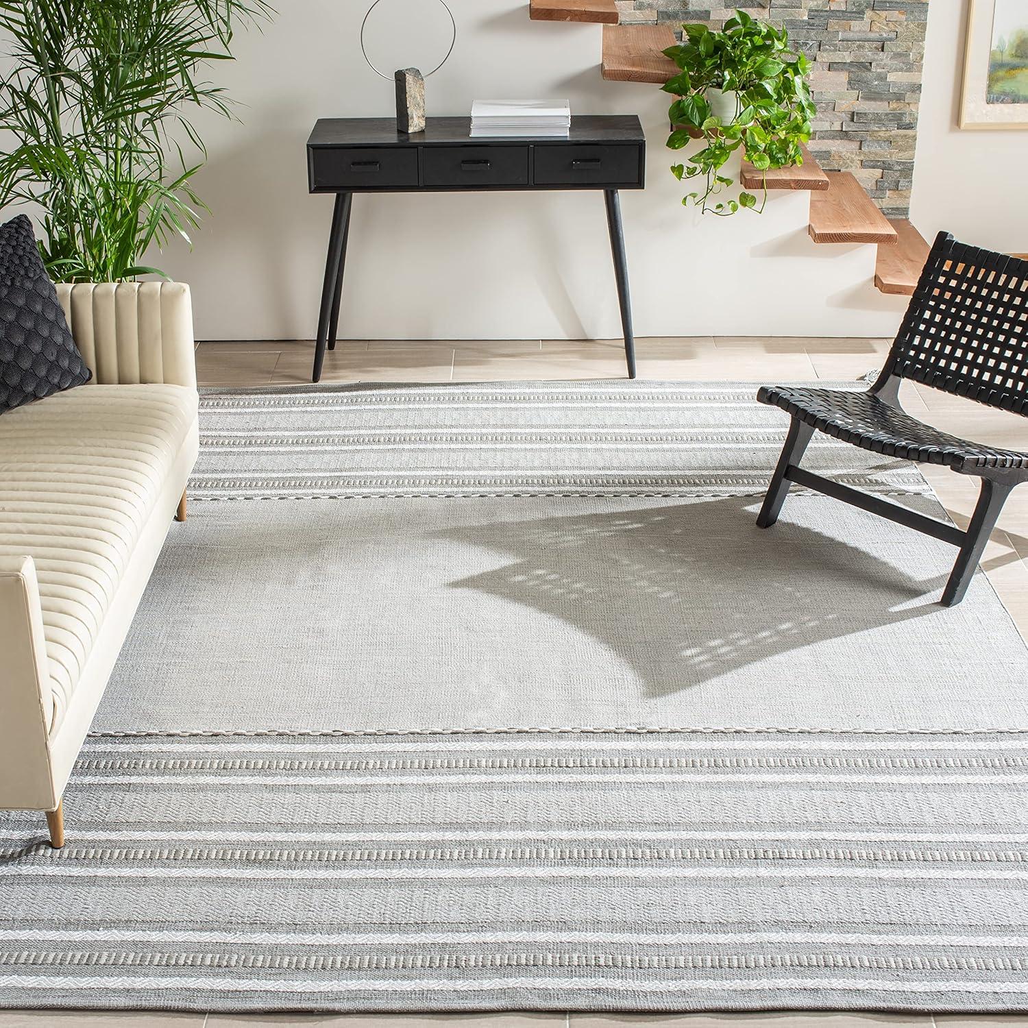 Montauk MTK215 Hand Woven Area Rug - Grey/Ivory - 8'9"x11'9" - Safavieh.