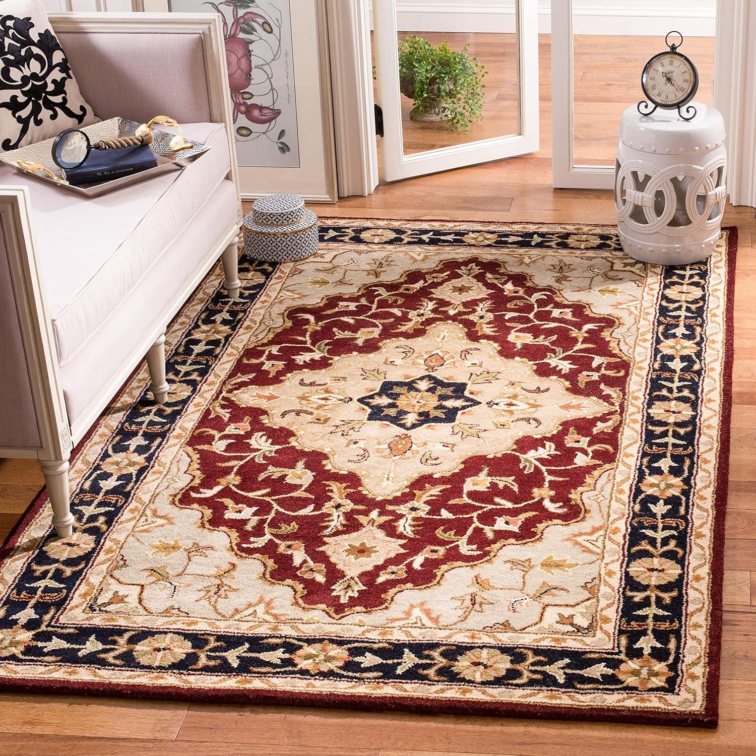Heritage HG760 Handmade Accent Rug - 3'x5' - Red/Black - Safavieh