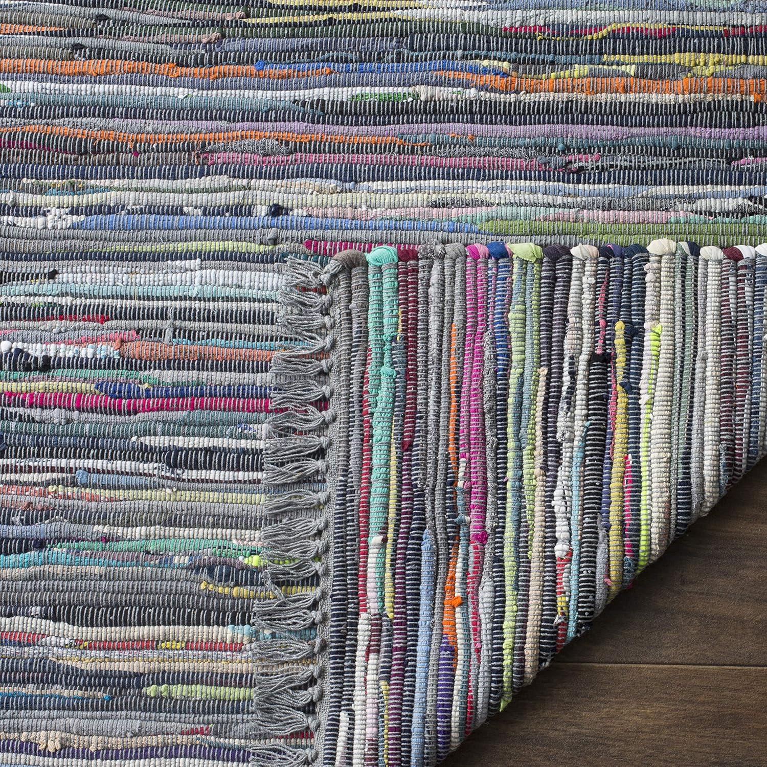 Rag Rug RAR121 Hand Woven Indoor Accent Rug - 2'6"x4' - Black - Safavieh