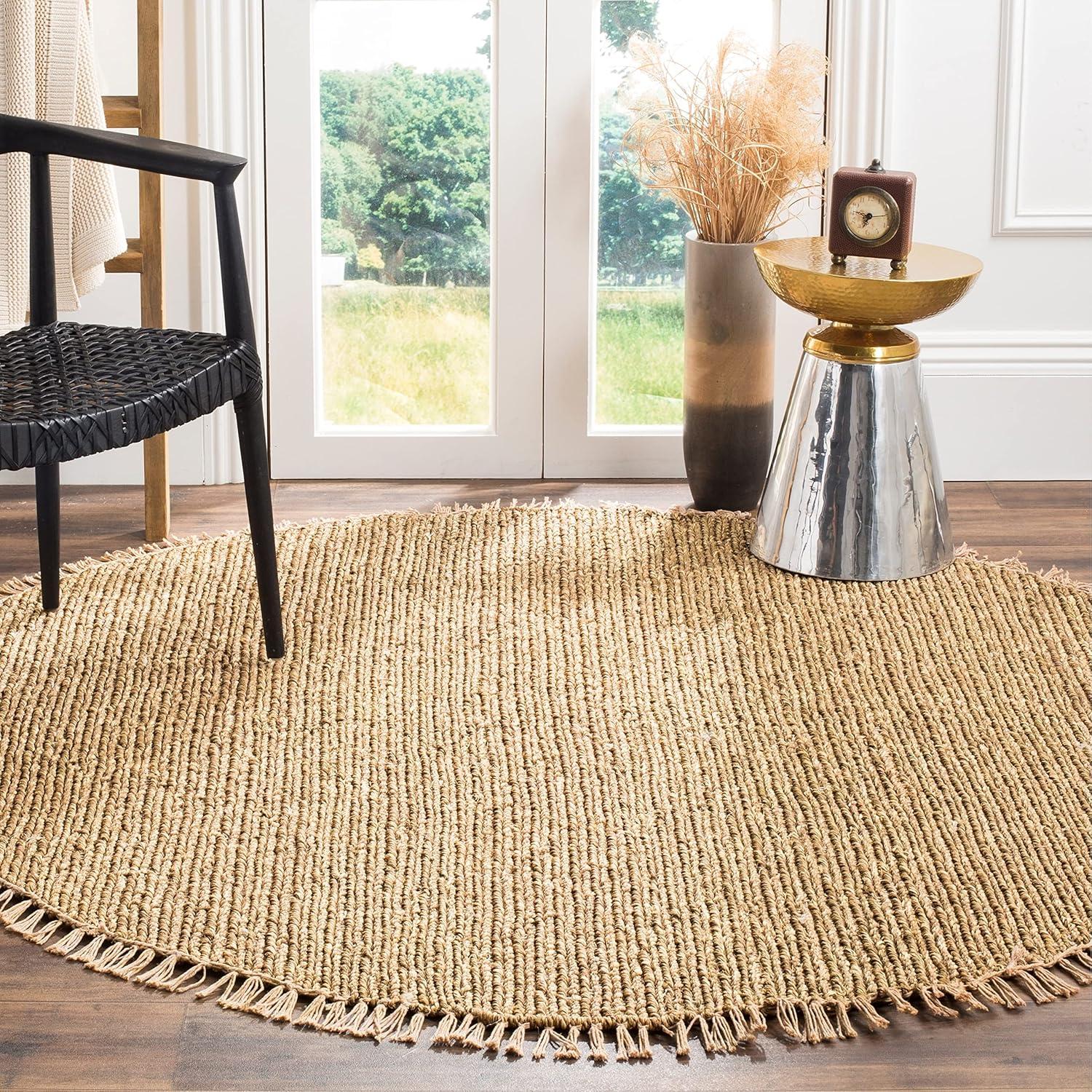 SAFAVIEH Natural Fiber Raleigh Braided Seagrass Area Rug, Natural, 9' x 12'