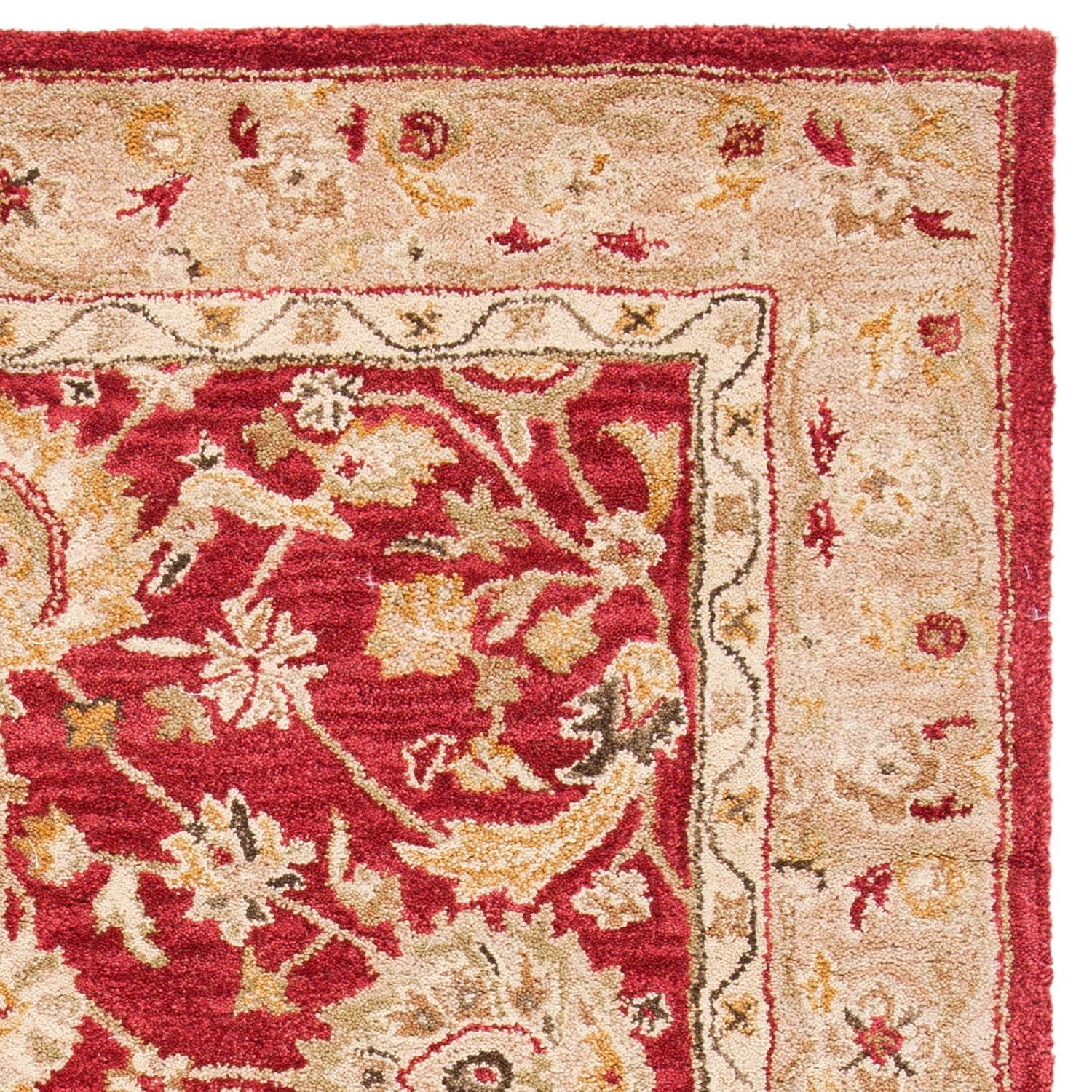 Anatolia AN522 Hand Tufted Indoor Area Rug - Red/Ivory - 5'x8' - Safavieh