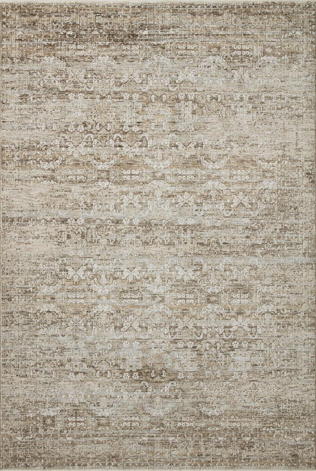 Amber Lewis Bark and Dove Rectangular Synthetic Runner Rug