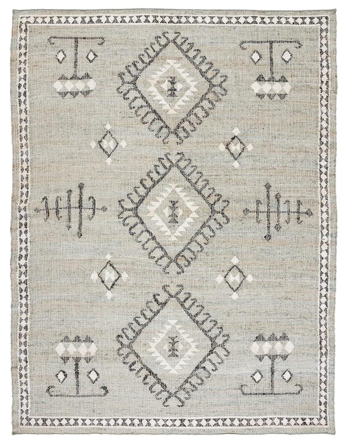 Kilim KLM762 Flat Weave Area Rug - Blue/Black - 9'x12' - Safavieh