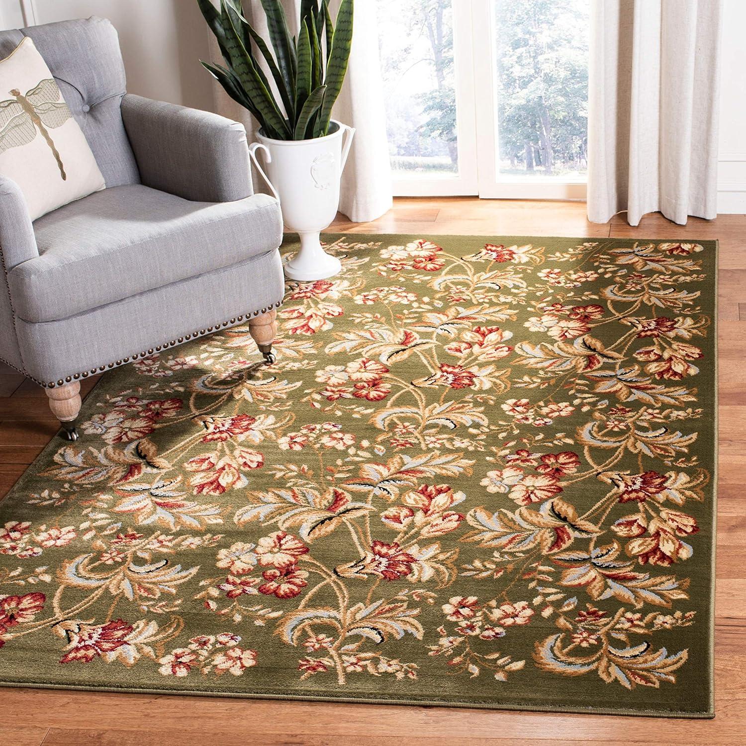Lyndhurst LNH326 Power Loomed Area Rug - Sage - 9'x12' - Safavieh