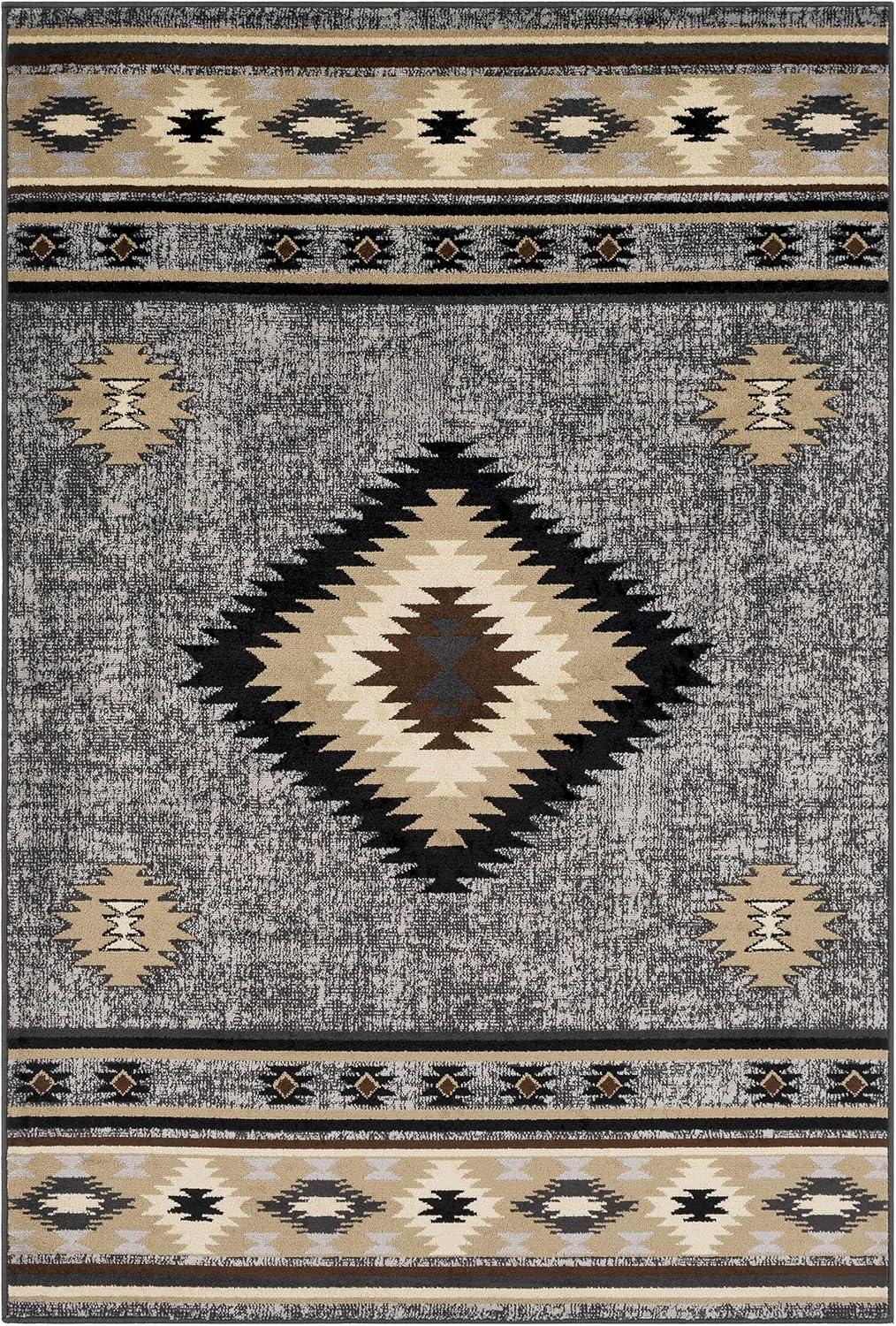 Hauteloom Buckhaven Brown Aztec Carpet