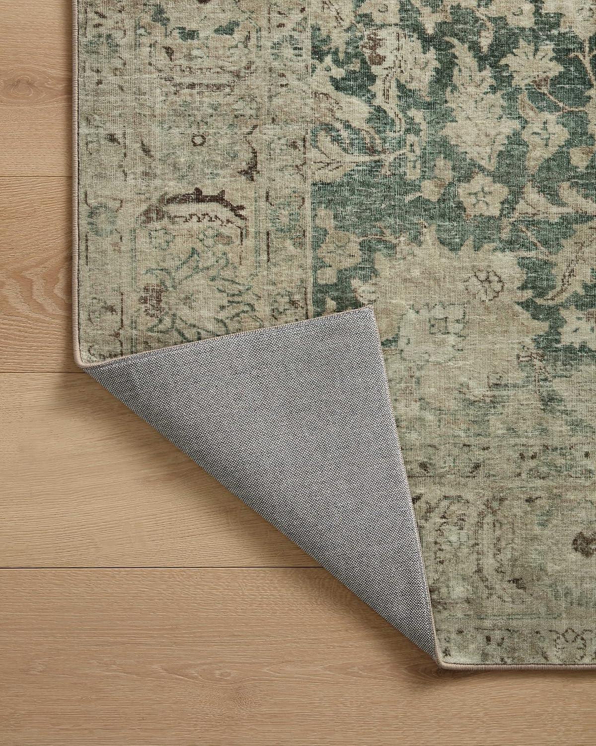 Magnolia Home By Joanna Gaines X Loloi Sinclair Machine Washable Jade / Sand Area Rug