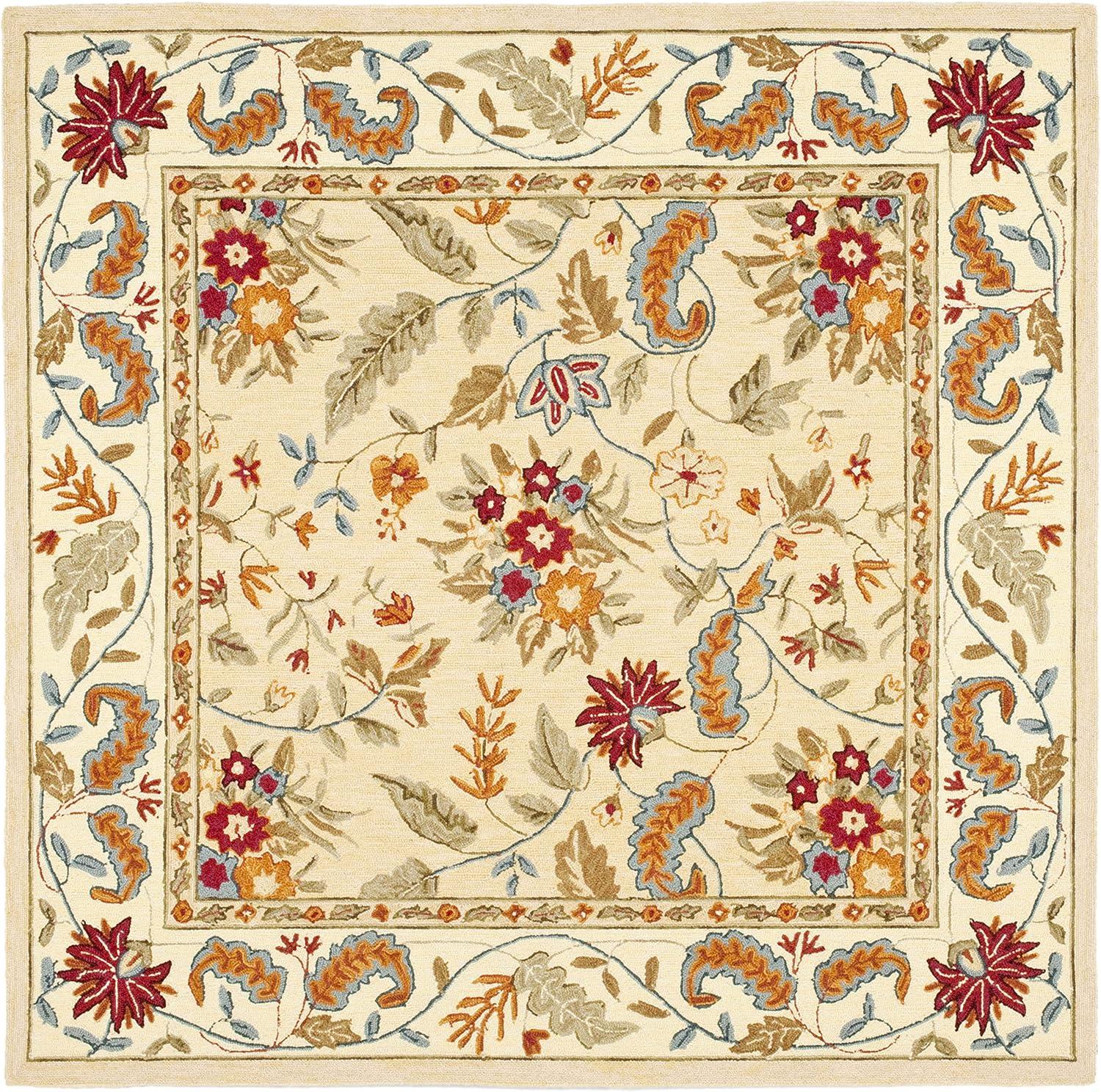 SAFAVIEH Chelsea Alaia Oriental Area Rug, Ivory, 4' x 4' Square