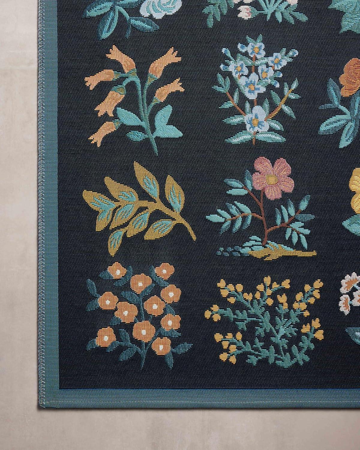 Rifle Paper Co. x Loloi Rifle Paper Co. x Loloi Perennial Black / Navy Indoor / Outdoor Area Rug