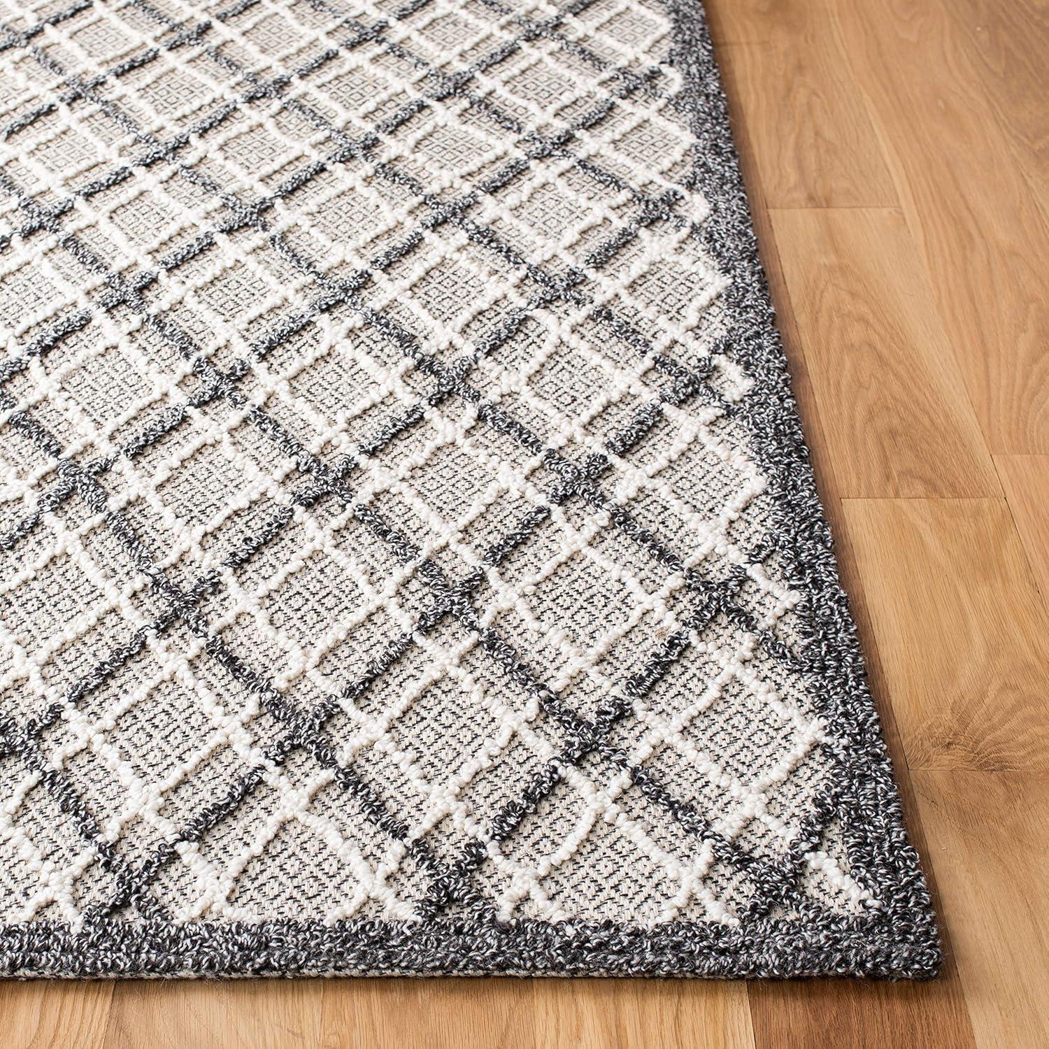 Trace TRC251 Hand Tufted Area Rug - Dark Grey/Light Grey - 4'x6' - Safavieh.