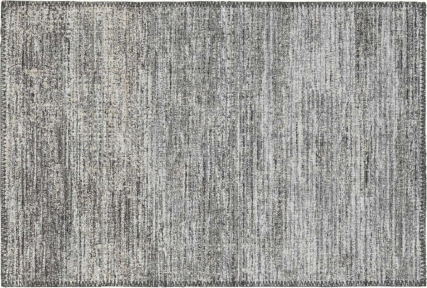 Silver Flat Woven Chenille Indoor Outdoor Area Rug