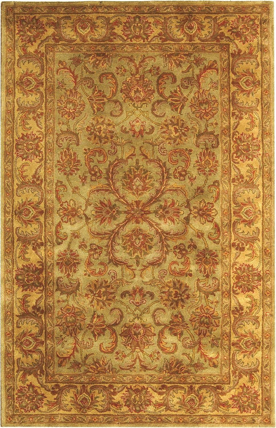 Heritage HG811 Hand Tufted Area Rug - Green/Gold - 4'x6' - Safavieh.