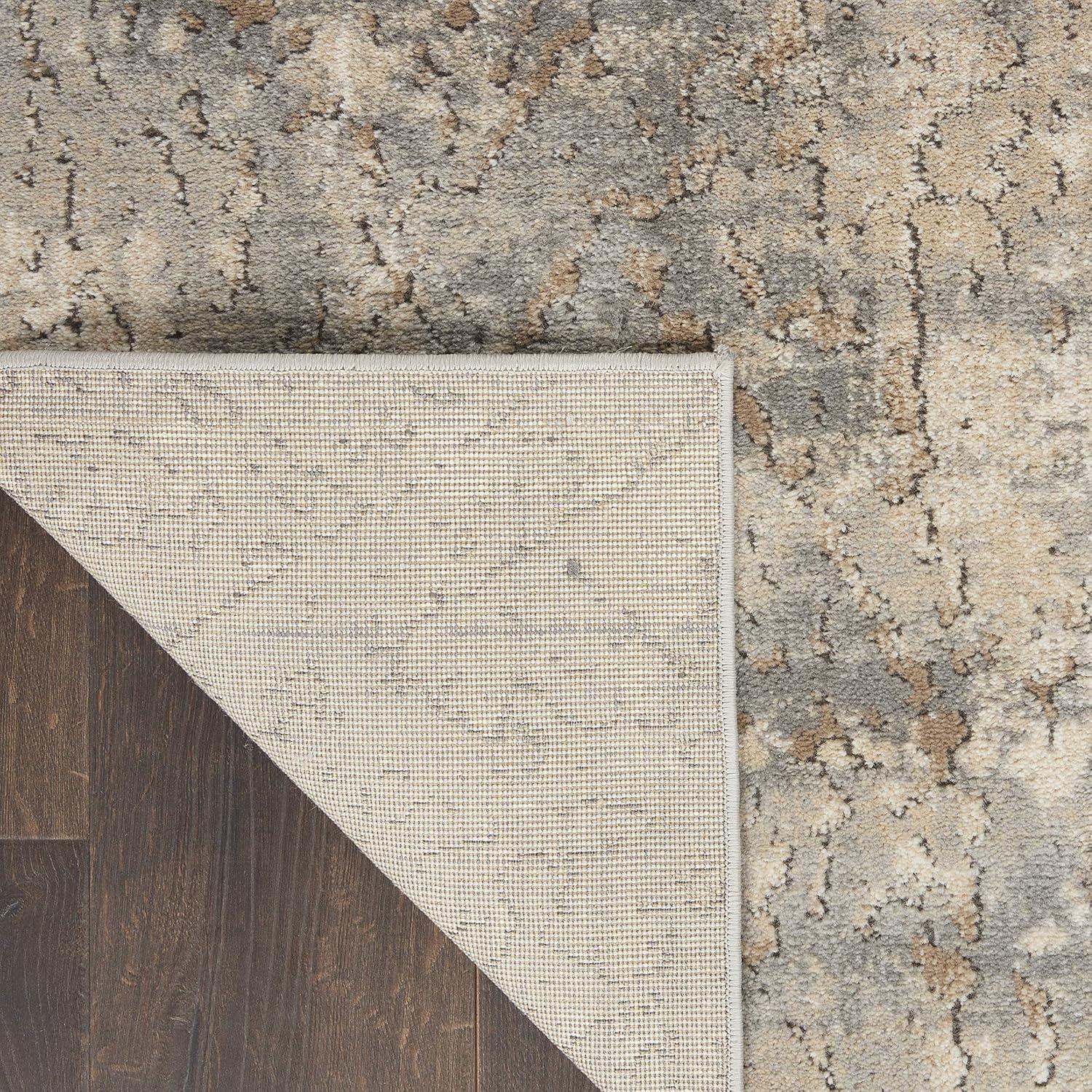 Nourison Concerto Abstract Contemporary Area Rug Beige Grey 2'2" x 3'9"