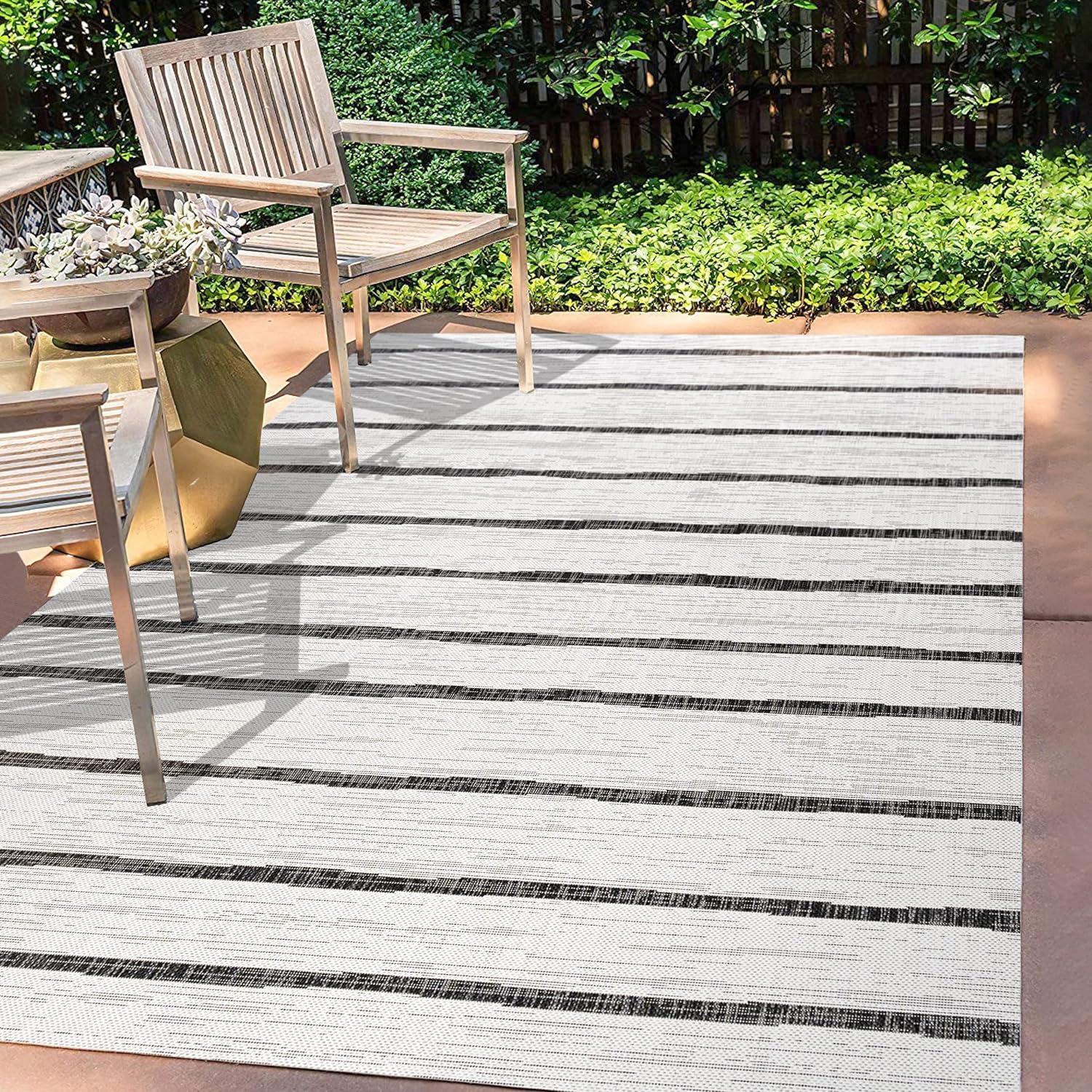 Colonia Berber Stripe Indoor/Outdoor Area Rug - JONATHAN Y