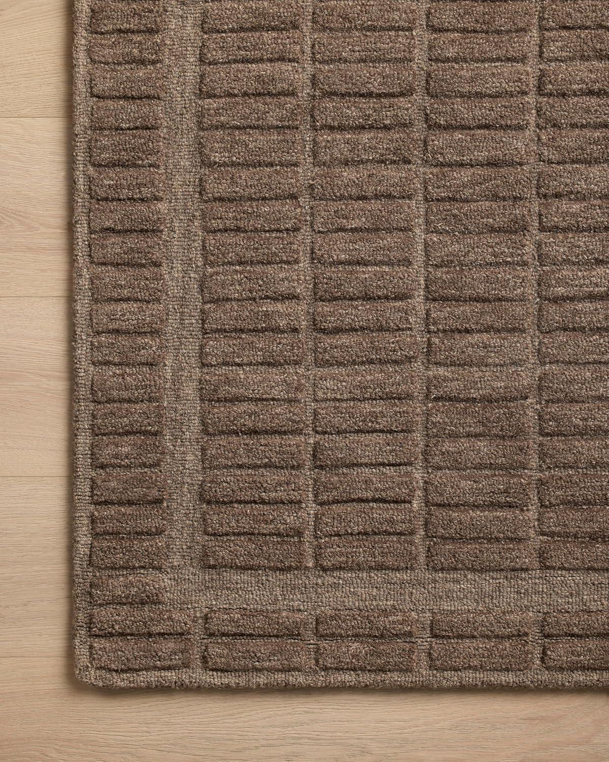 Bradley I Hand-Tufted Wool Rug by Chris Loves Julia x Loloi - Brown / 5' x 7'6"