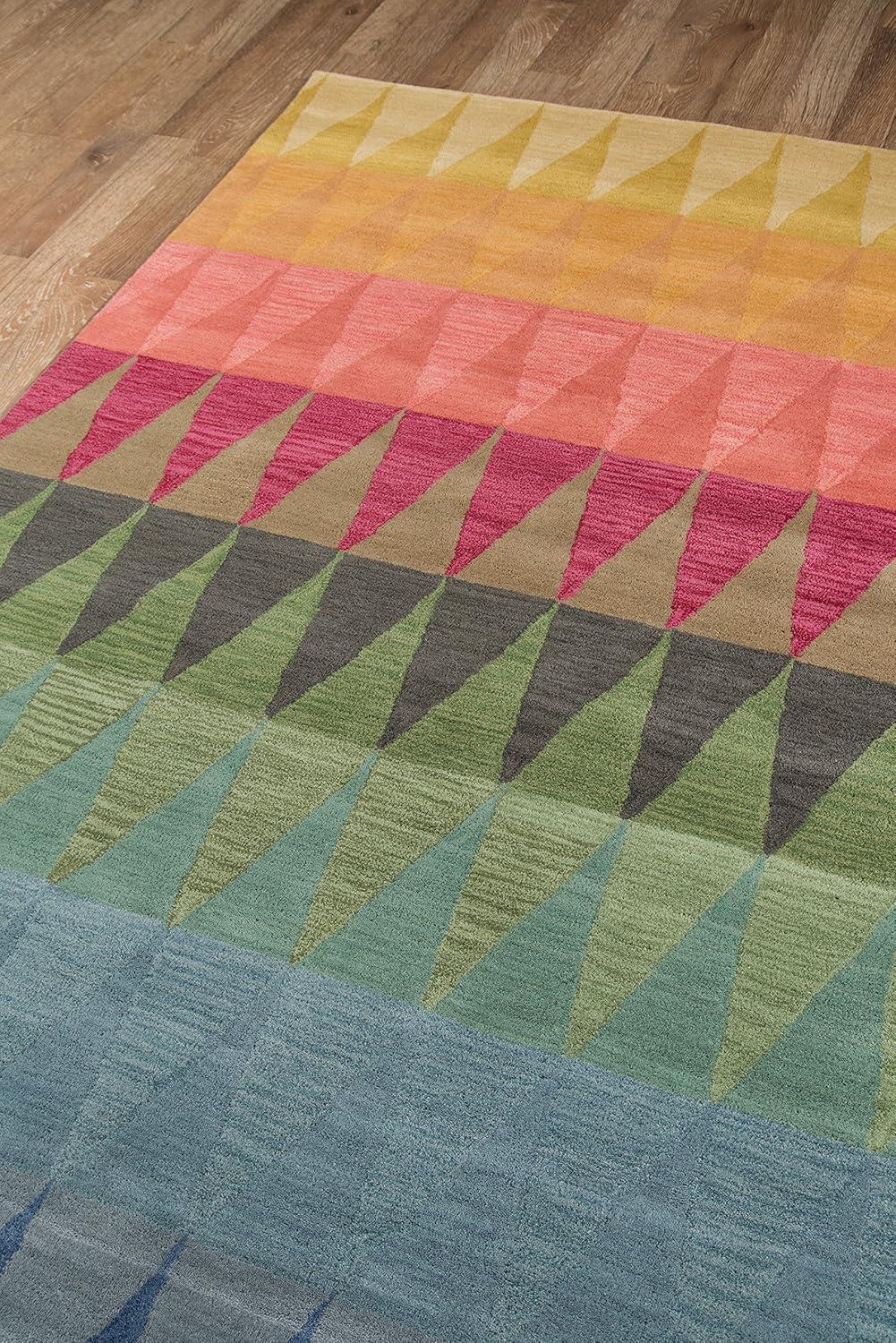 5'x8' Carter Area Rug Blue/Yellow/Multi - Momeni