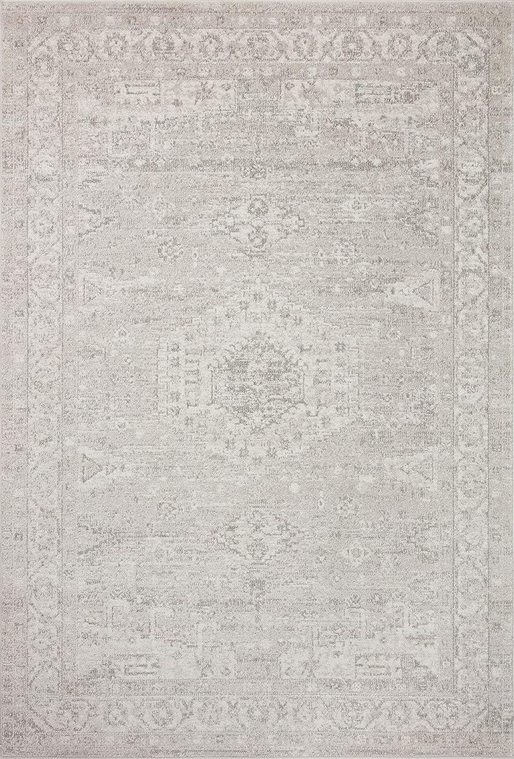 Odette Ivory & Silver Vintage-Inspired 5'-3" x 7'-9" Area Rug