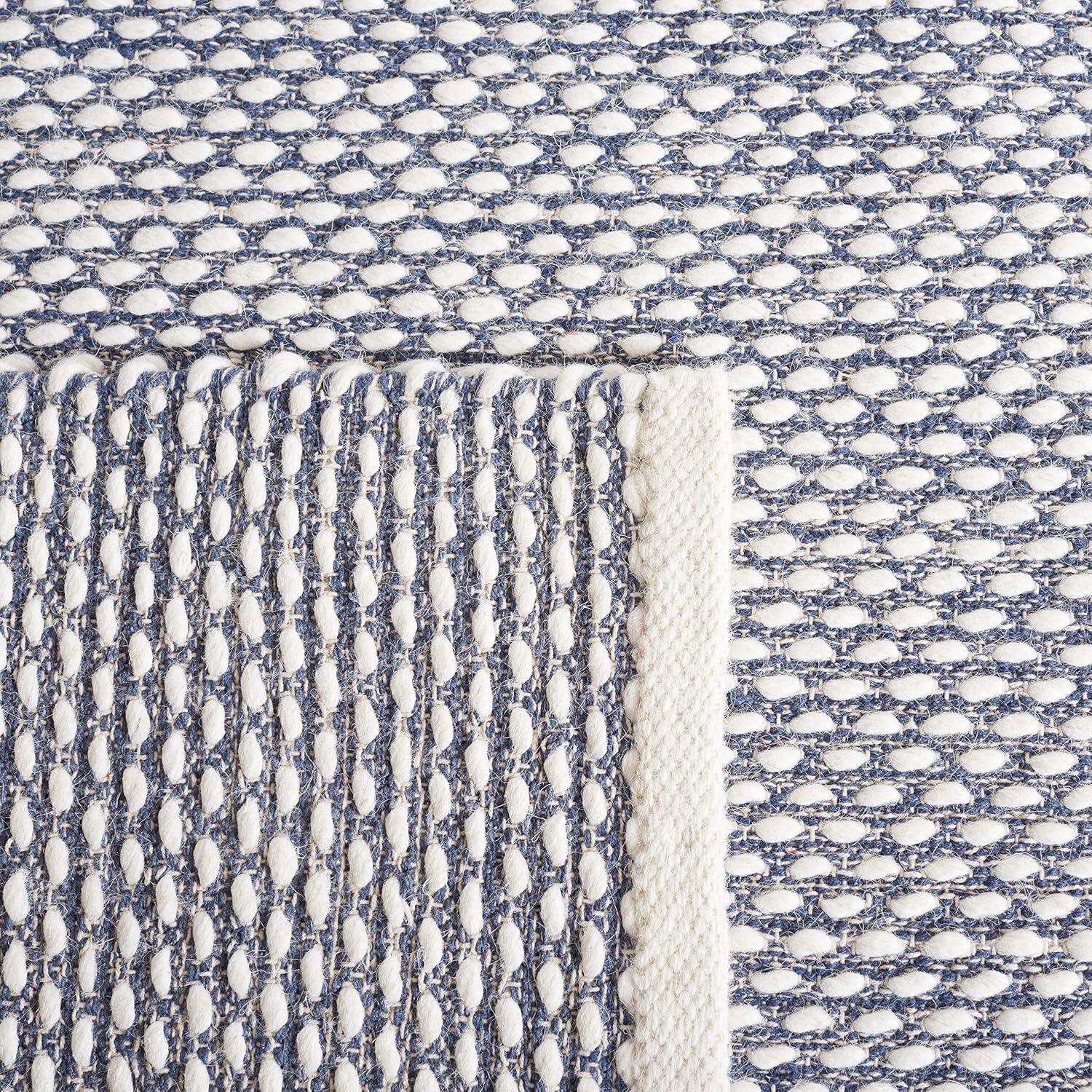 Vermont VRM650 Flat Weave Indoor Area Rug - Navy - 6'x6' - Safavieh