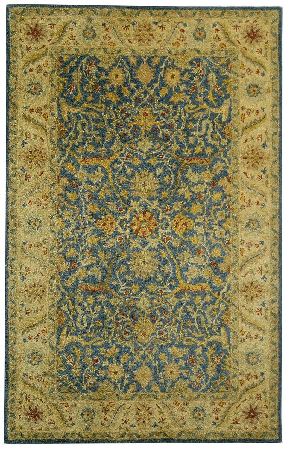 Antiquity AT14 Hand Tufted Indoor Area Rug - Blue - 6'x9' - Safavieh