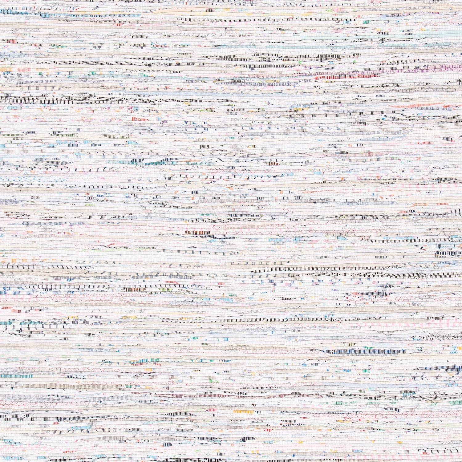 Rag Rug RAR121 Hand Woven Indoor Accent Rug - 2'6"x4' - Ivory/Multi - Safavieh