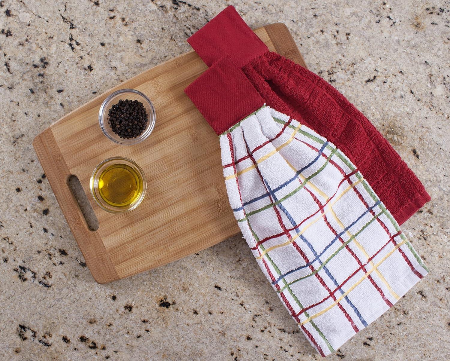 Cotton Plaid Waffle Dish Cloth Kitchen Towel