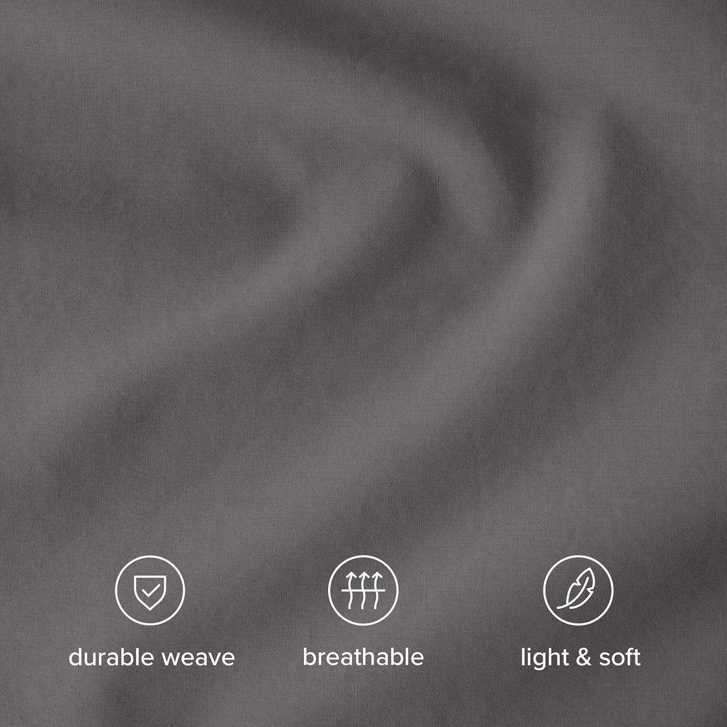 Bare Home 300 Thread Count Organic Cotton Percale Fitted Sheet