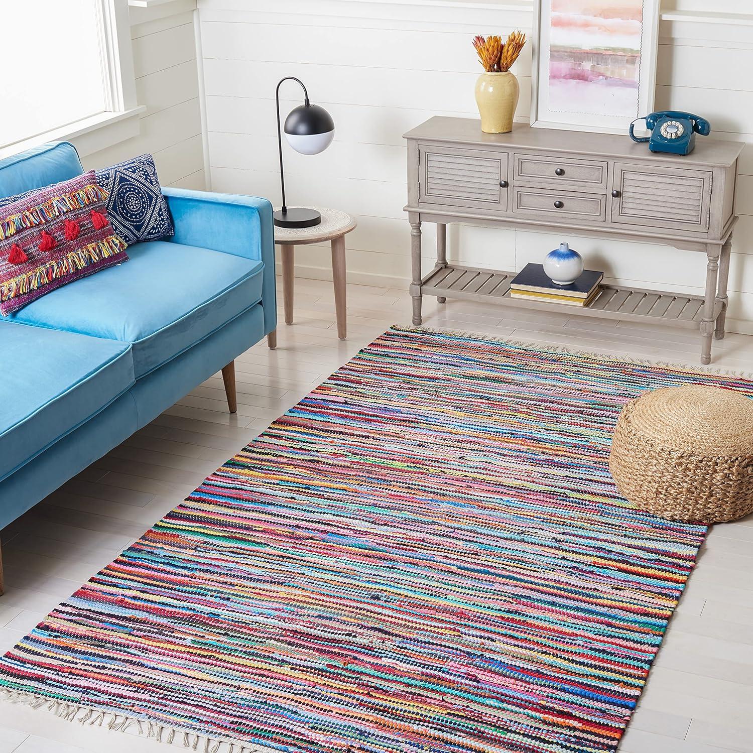 Rag Rug RAR128 Hand Woven Indoor Accent Rug - Multi - 3'x5' - Safavieh.