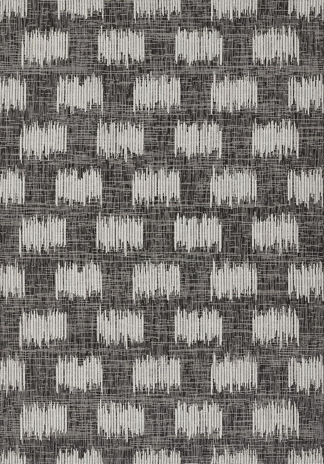 Novogratz by Momeni Villa Turin Charcoal Indoor Outdoor Rug 5'3" X 7'6"