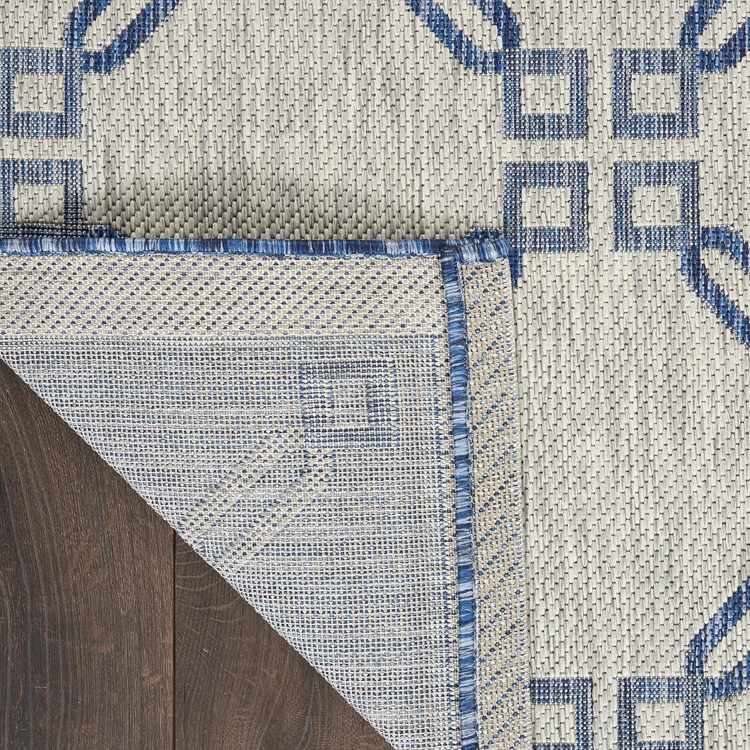 Nourison Garden Party GRD02 Indoor/outdoor Area Rug - Ivory Blue 6' x 9'