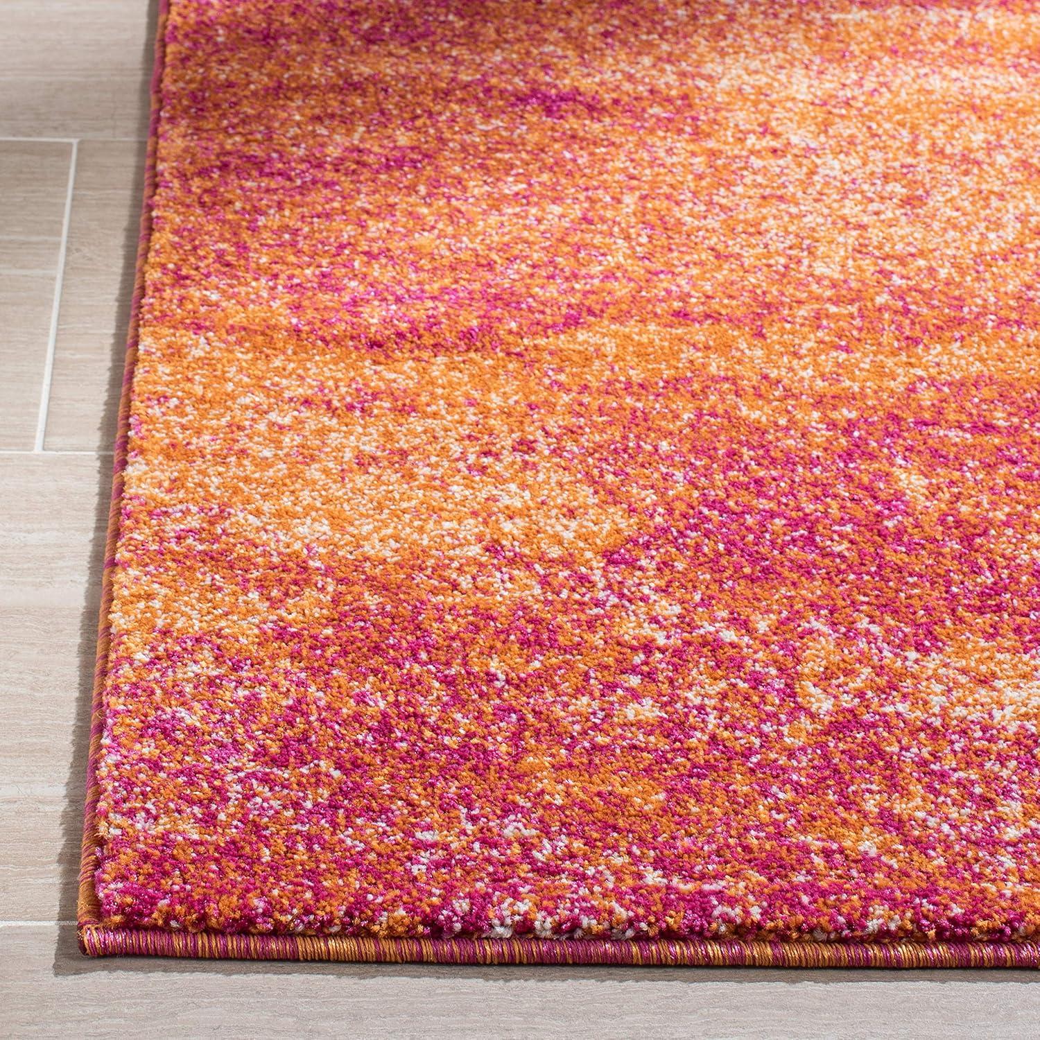 Evoke EVK272 Power Loomed Indoor Area Rug - Ivory/Orange - 4'x6' - Safavieh