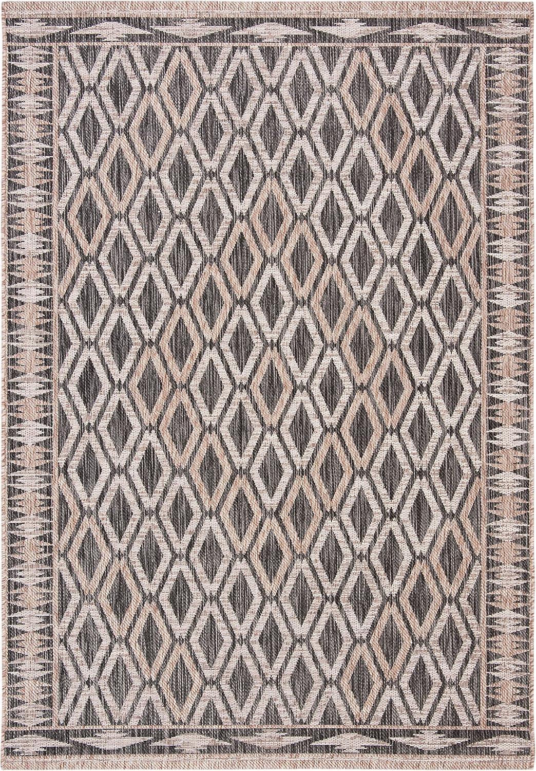 Courtyard CY8531 Power Loomed Indoor/Outdoor Area Rug - Navy/Grey - 5'3"x7'7" - Safavieh.