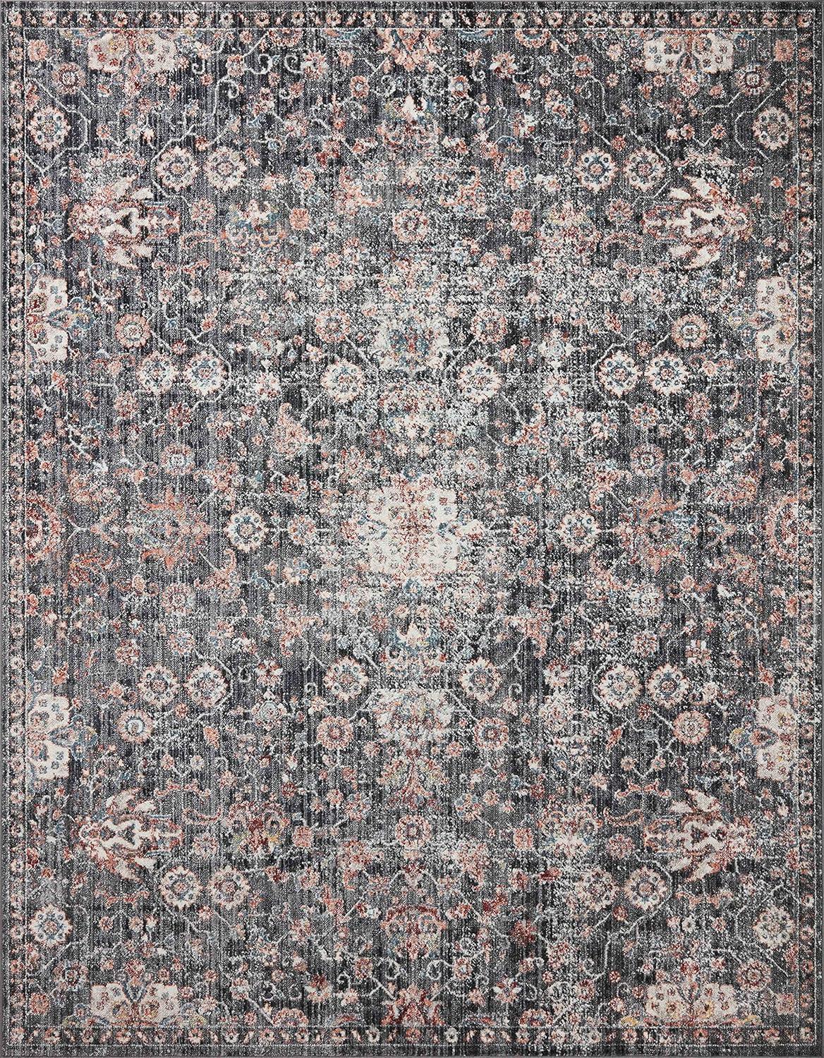 Loloi II Cassandra Collection CSN-03 Charcoal / Rust Oriental Area Rug 5'-3" x 7'-9"