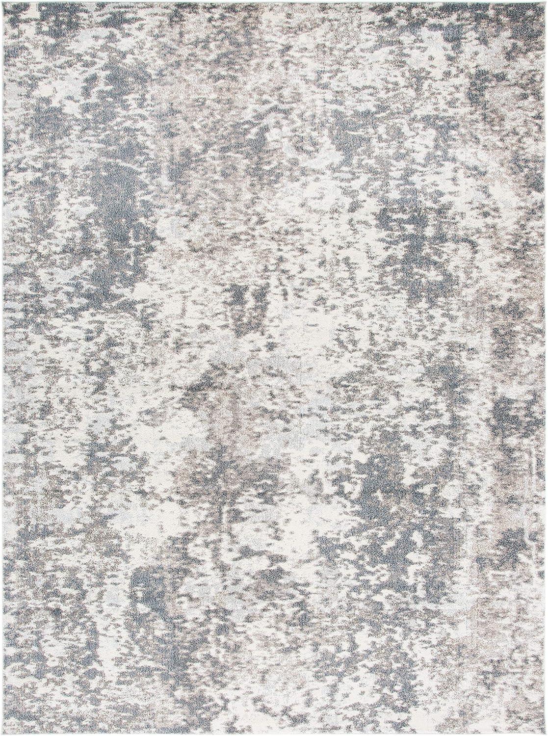 SAFAVIEH Madison Nita Vintage Floral Area Rug, Grey/Ivory, 10' x 14'