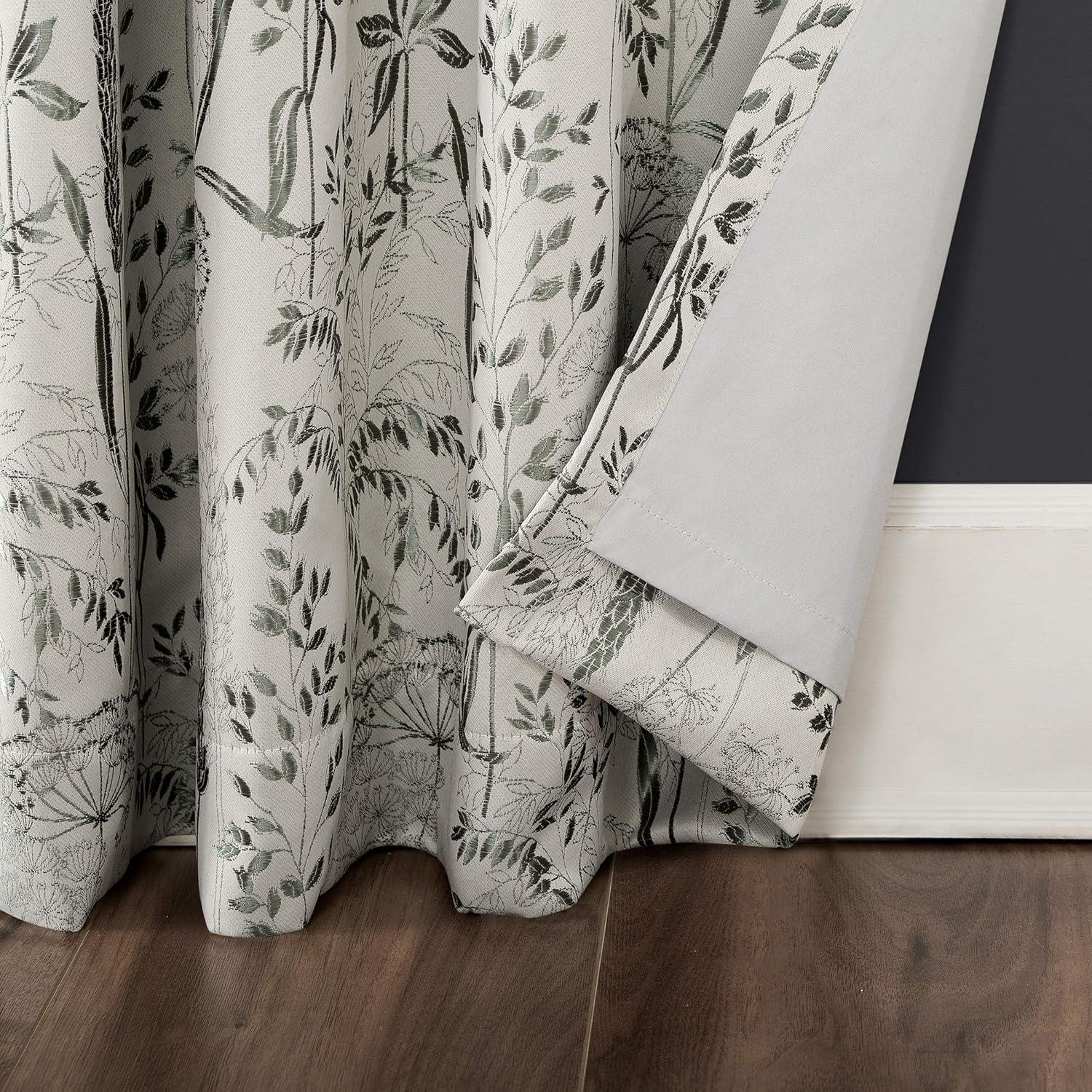 Scott Living Scott Living Aubry Shimmering Floral 100% Blackout Back Tab Curtain Panel