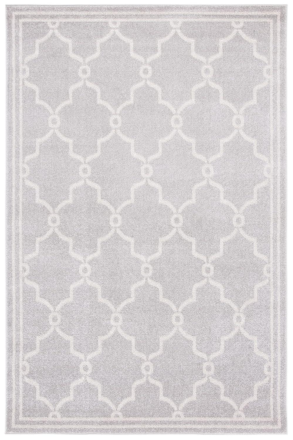Amherst AMT414 Power Loomed Indoor Area Rug - Light Grey/Ivory - 4'x6' - Safavieh