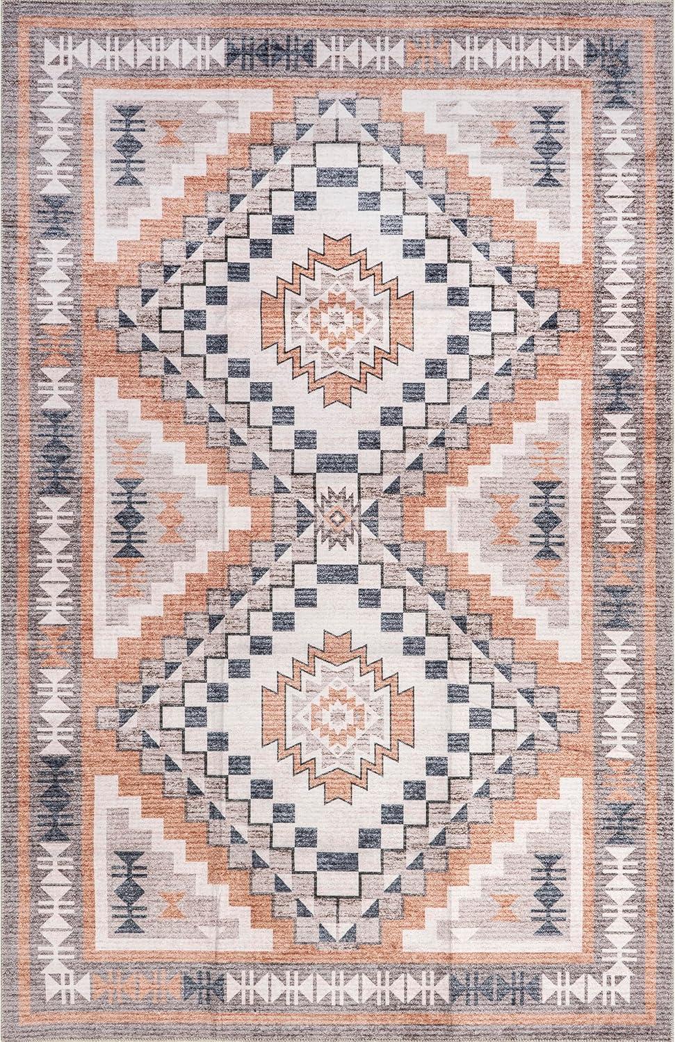 Nuloom Leighton Machine Washable Southwestern Medallion Indoor Area Rug