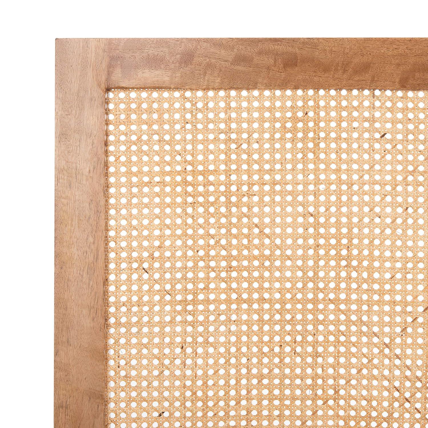 SAFAVIEH Vienna Cane Farmhouse Wood Headboard, Queen, Natural