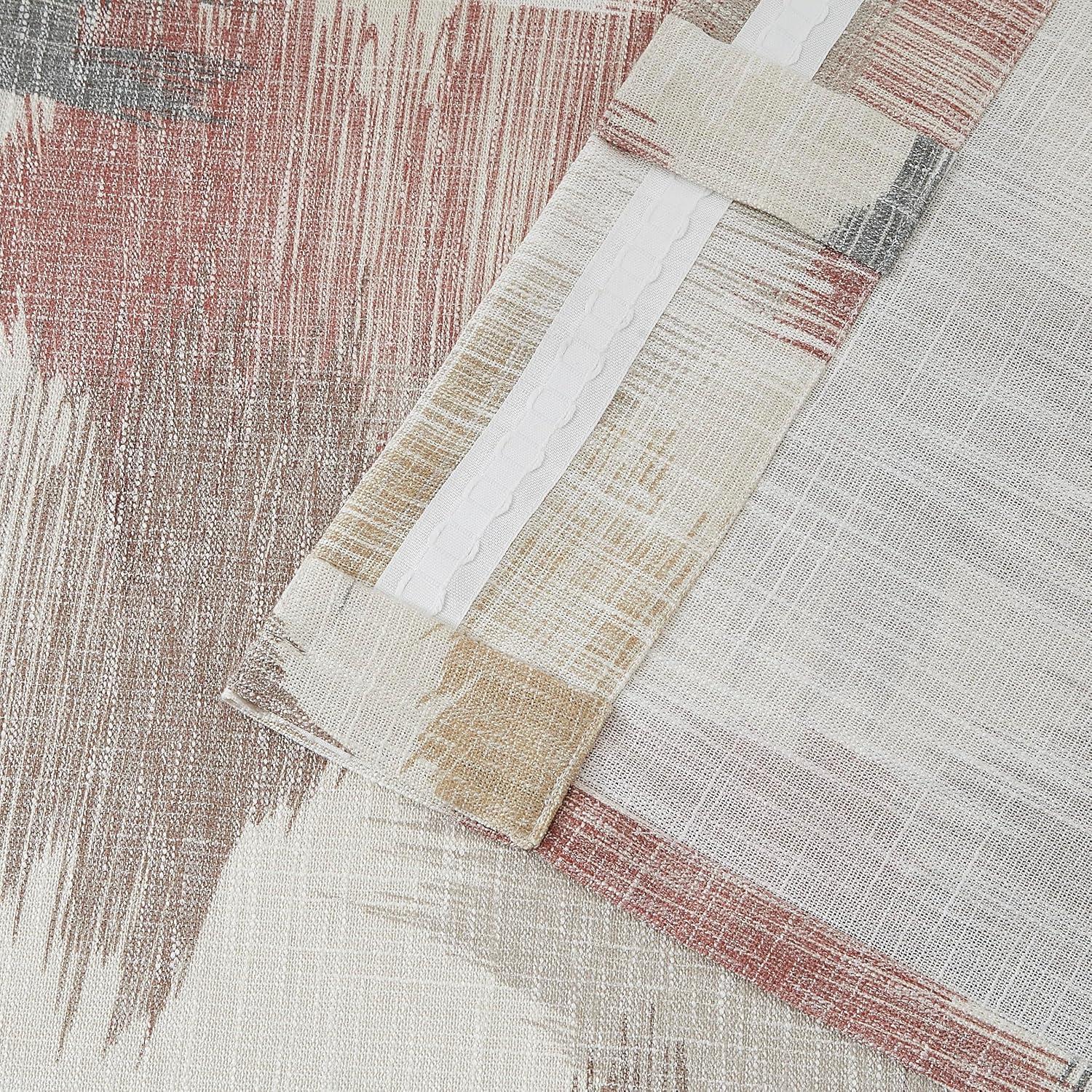 Orren Ellis Floral Semi-Sheer Curtains Bohemian Light Filtering Window Treatments Set,2 Panels)