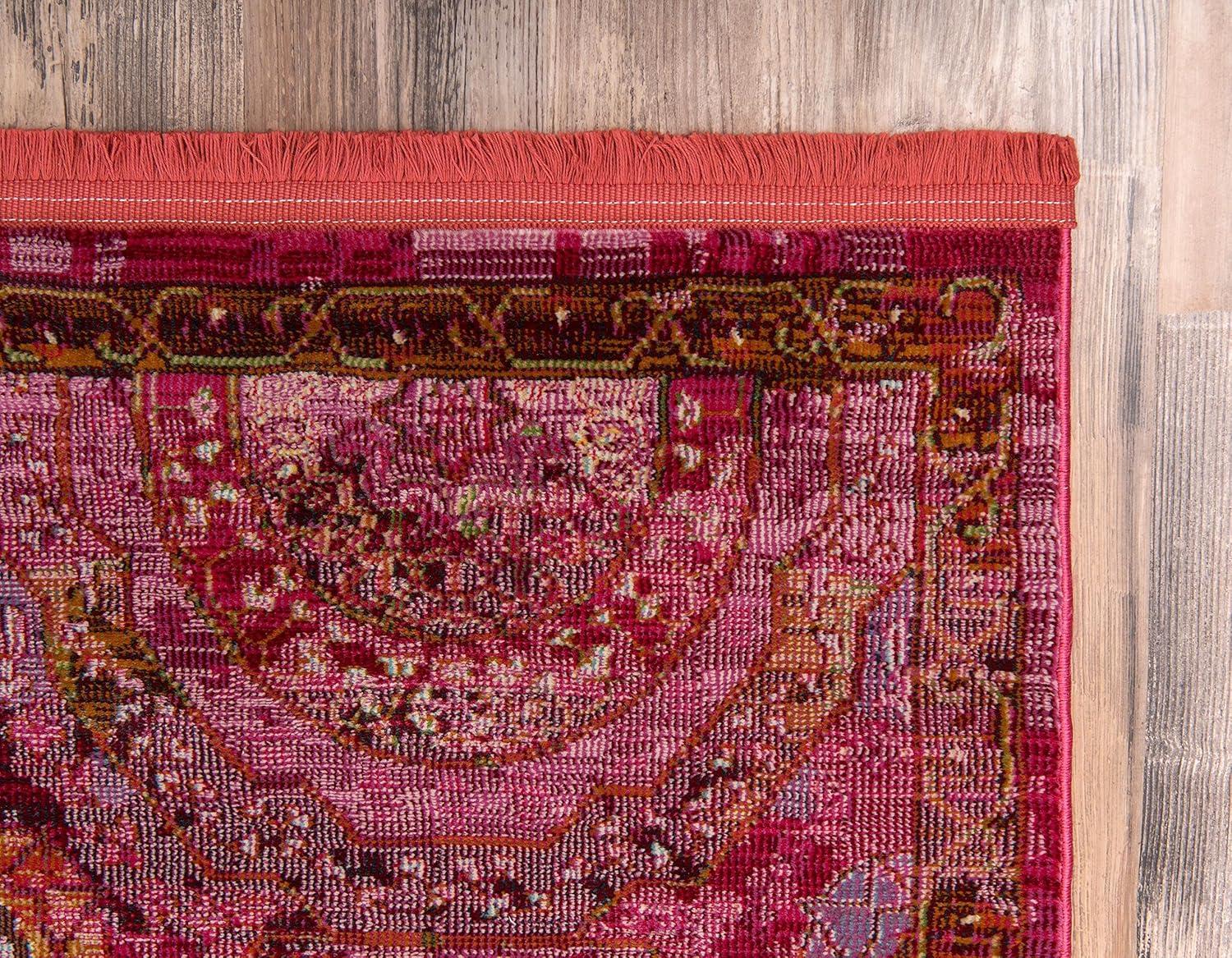 Unique Loom Baracoa Collection Area Rug - Coppelia (2' 2" x 3' Rectangle Pink/Ivory)