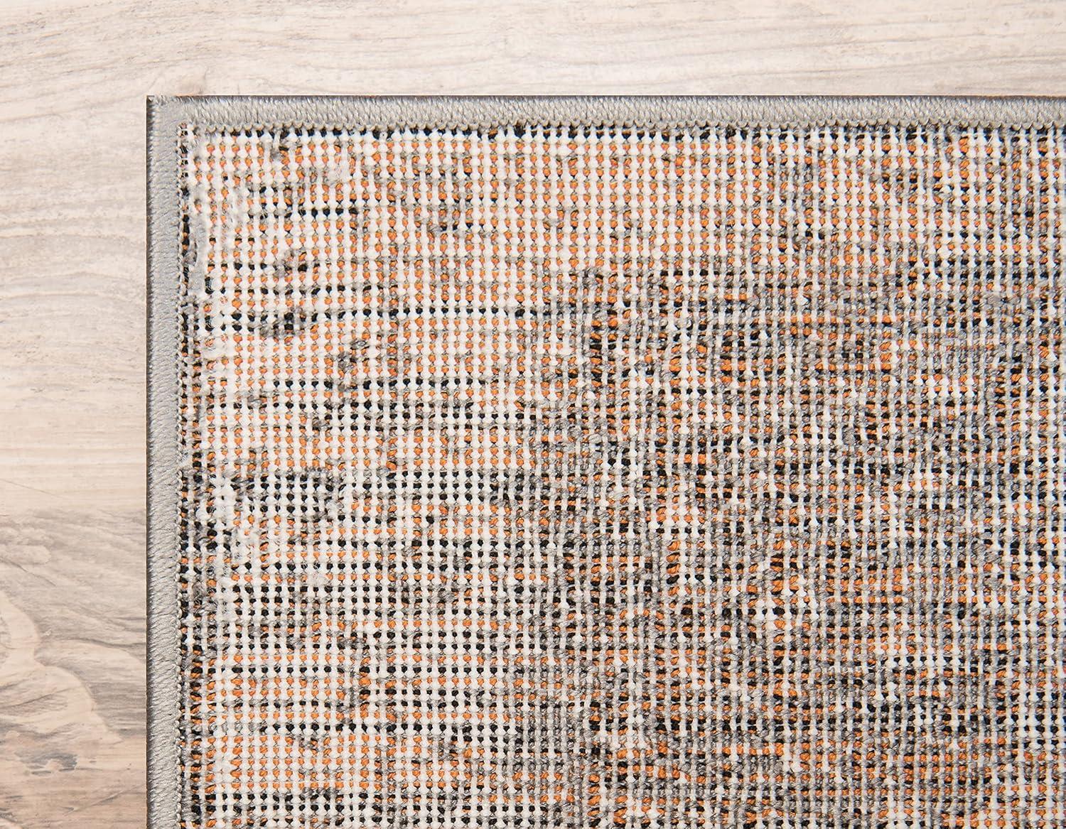 Unique Loom Rosso Collection Area Rug - Bellini (9'  x 12' 2" Rectangle Gray/Ivory)